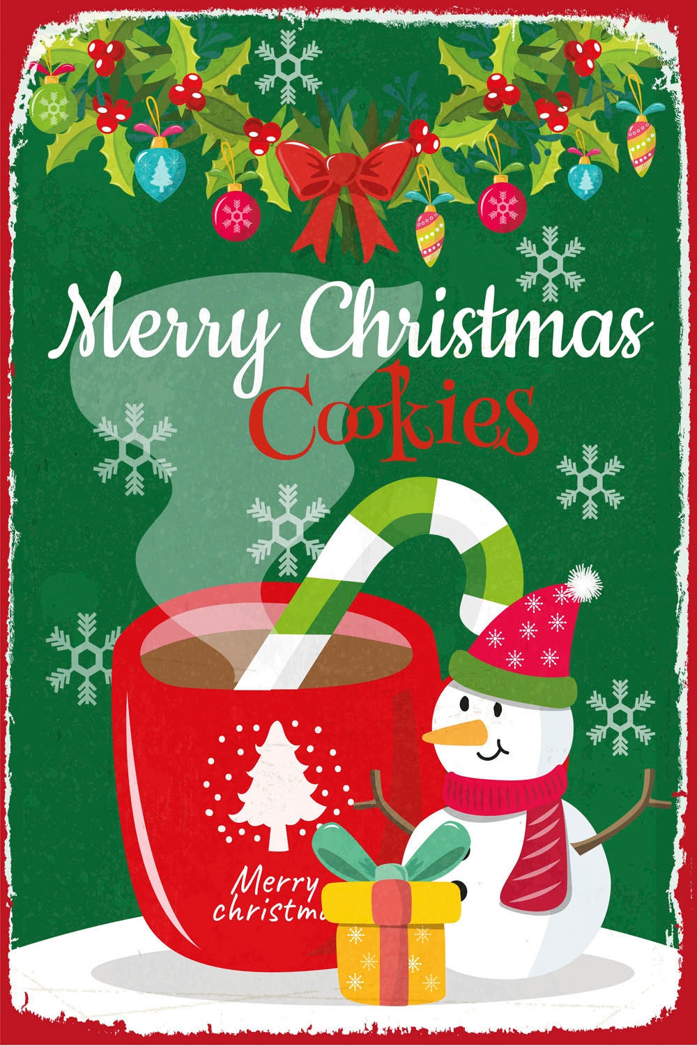 queence Tableau métallique »Merry Christmas Cookies« 1 cuis tlg. Stahlschilder