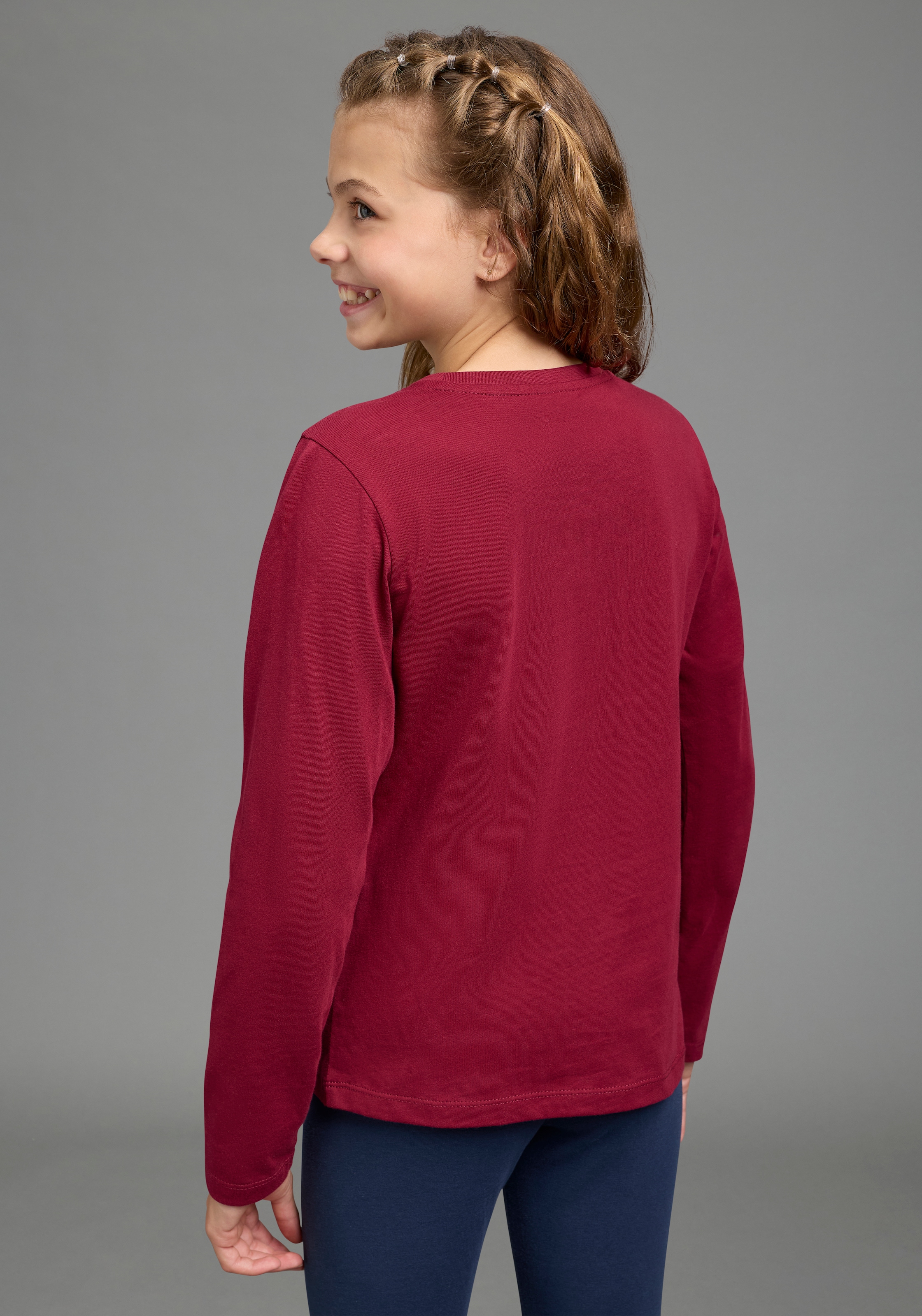KIDSWORLD T-shirt à manches longues »STERN« Manches longues, coupe cintrée, avec paillettes scintillantes