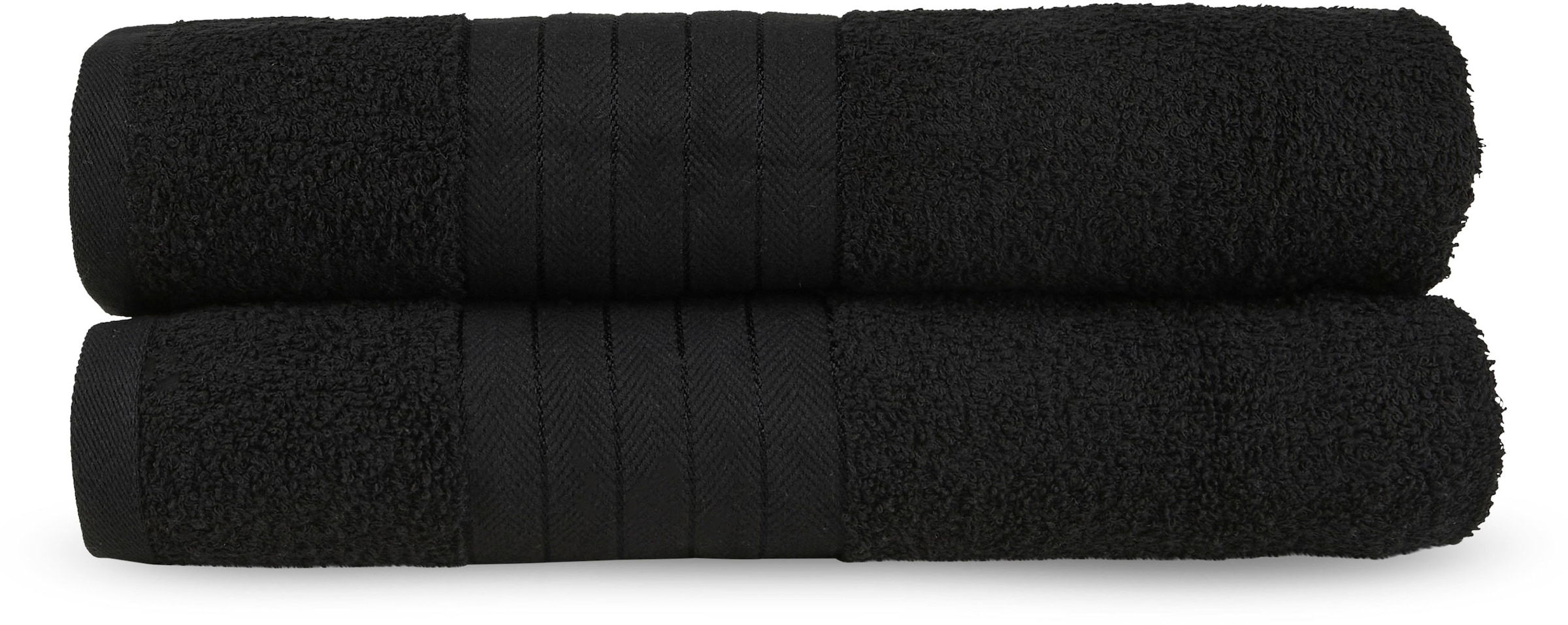 Badetuch »Uni Towels«, (2 St., 2er Set Badetücher 70 x 140 cm), mit gewebtem Rand