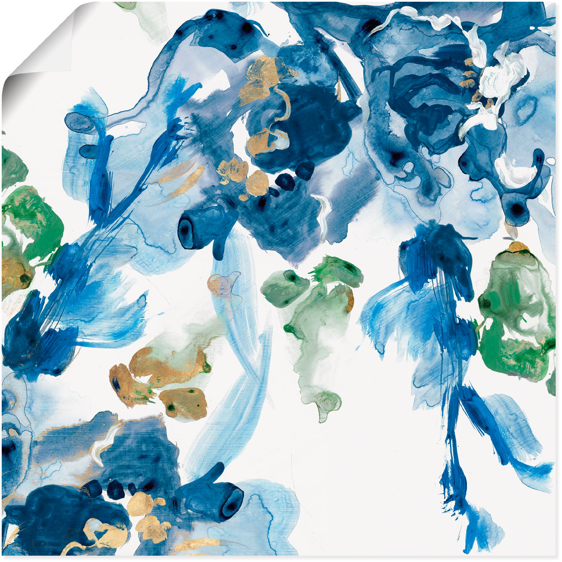 Image of Artland Poster "Fliessendes Wasser" Blumenbilder 1 Stk. tlg. ohne Rahmen
