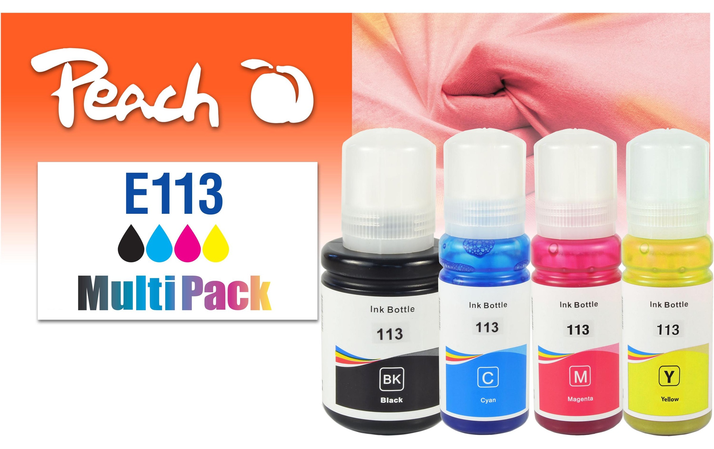 Peach Tintenpatrone »Epson CISS 113 MultiPack C/M/Y/BK«, (4 St.)