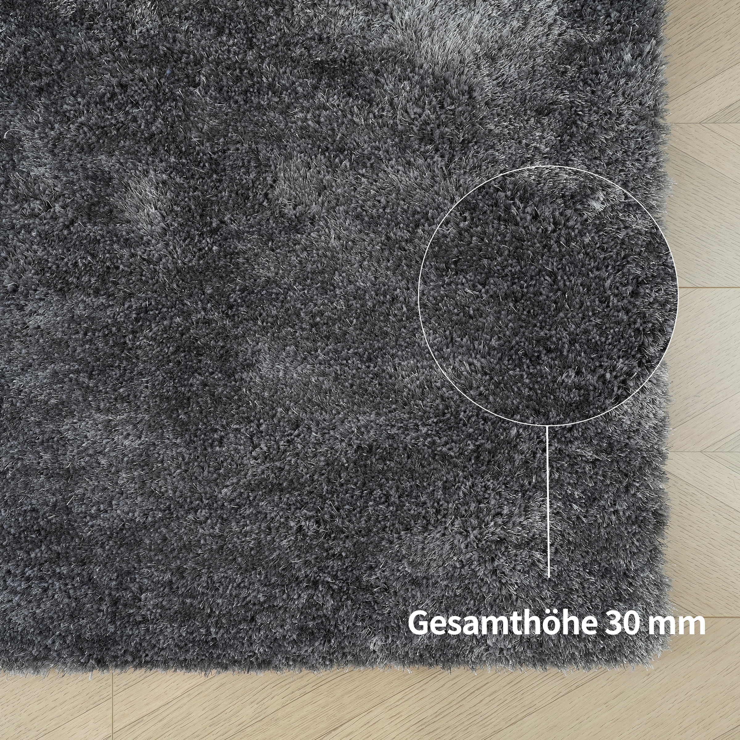 Bruno Banani Teppich »Dana Teppich, besonders weich und kuschelig, Kundenliebling«, rechteckig, 30 mm Höhe, uni, Mikrofaser Teppiche, Wohnzimmer, Schlafzimmer, Esszimmer