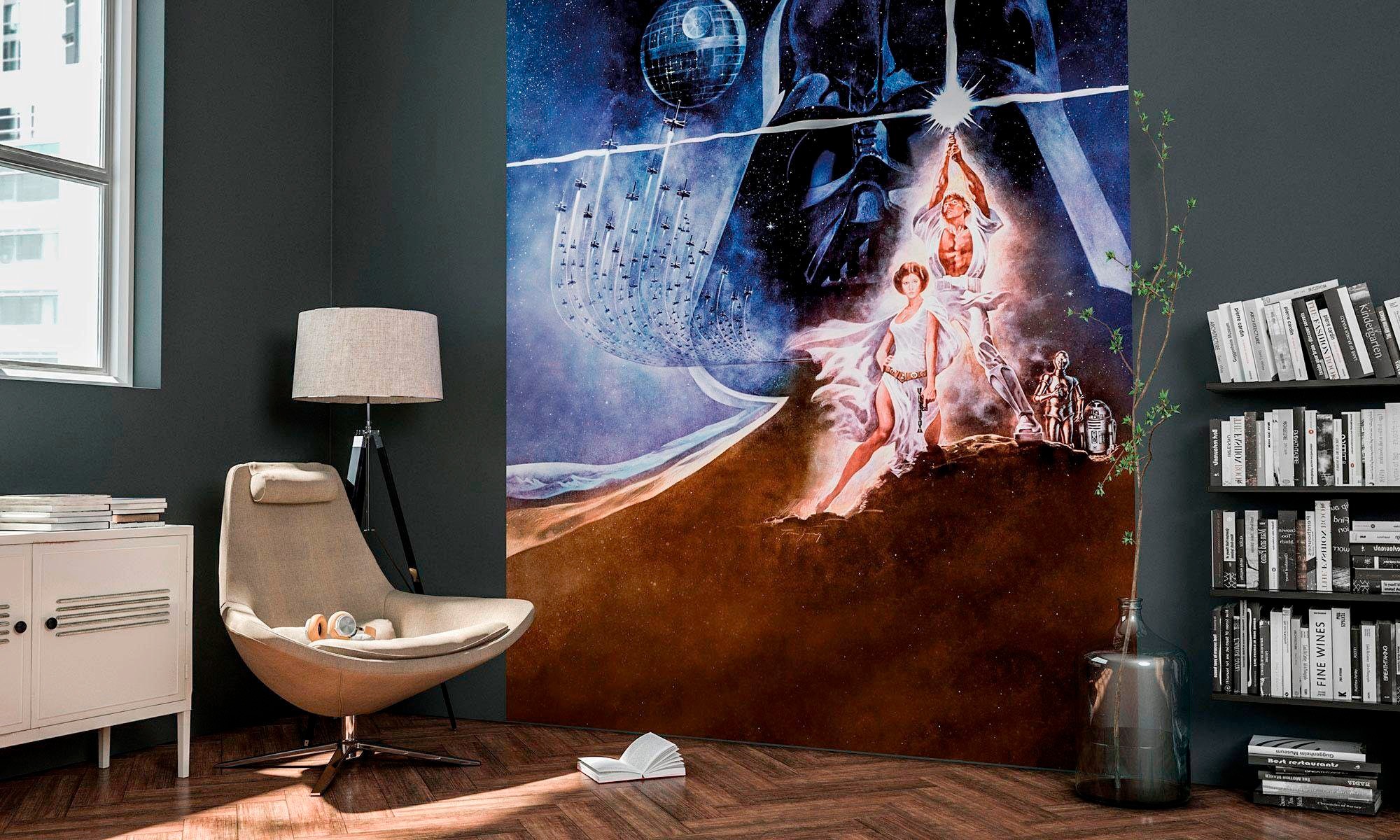 Komar Vliestapete »Digitaldruck Vlies - Star Wars Poster Classic2 - Grösse 200 x 250 cm«, bedruckt, Kinderzimmer