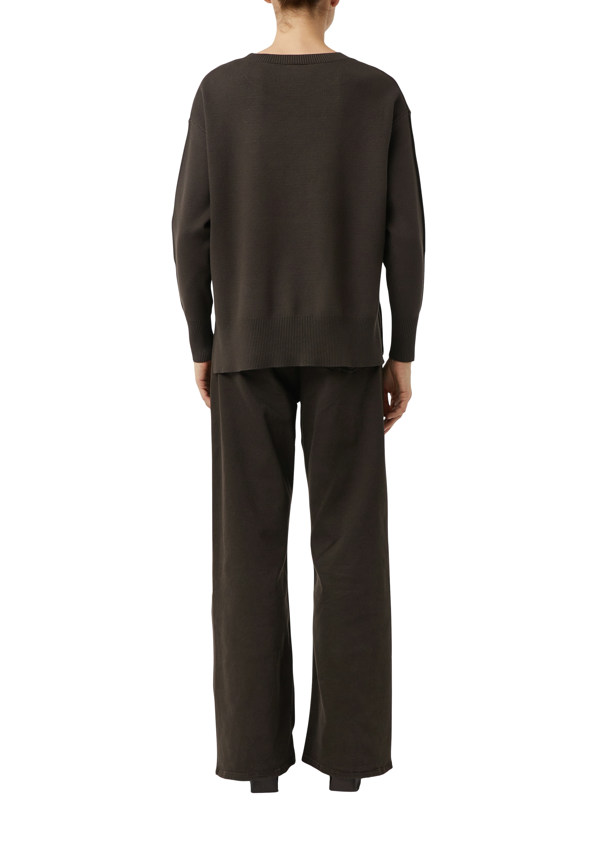 Comma Pull en tricot mit Rippbündchen