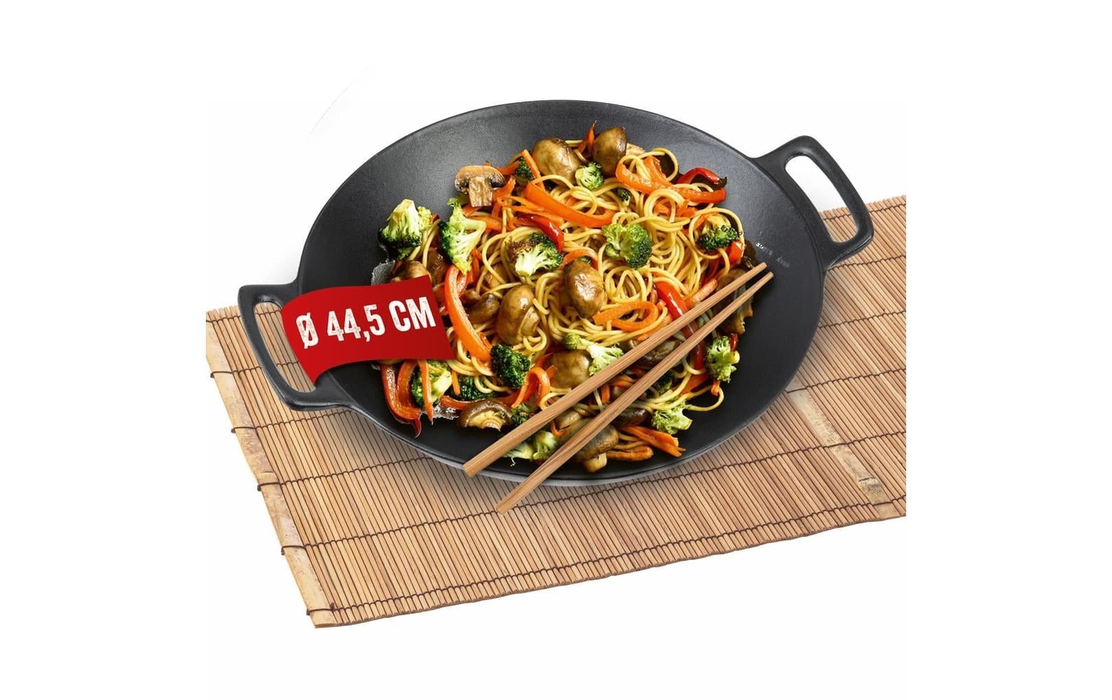 LANDMANN Wok »Grill-Wok Pure - Pfanne aus Gusseisen« Gusseisen