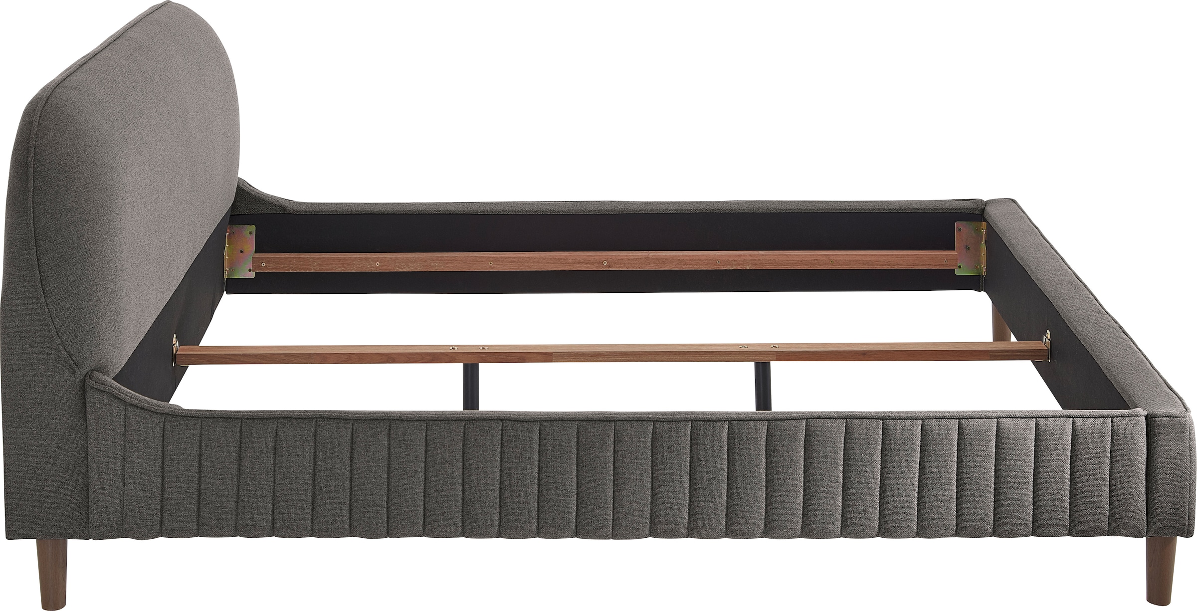 ATLANTIC home collection Polsterbett »Madita, 180x200cm, mit organischer Kopfteilform«, luxuriös gepolstertes Kopfteil, Bezugstoff mit einem feinen Relief