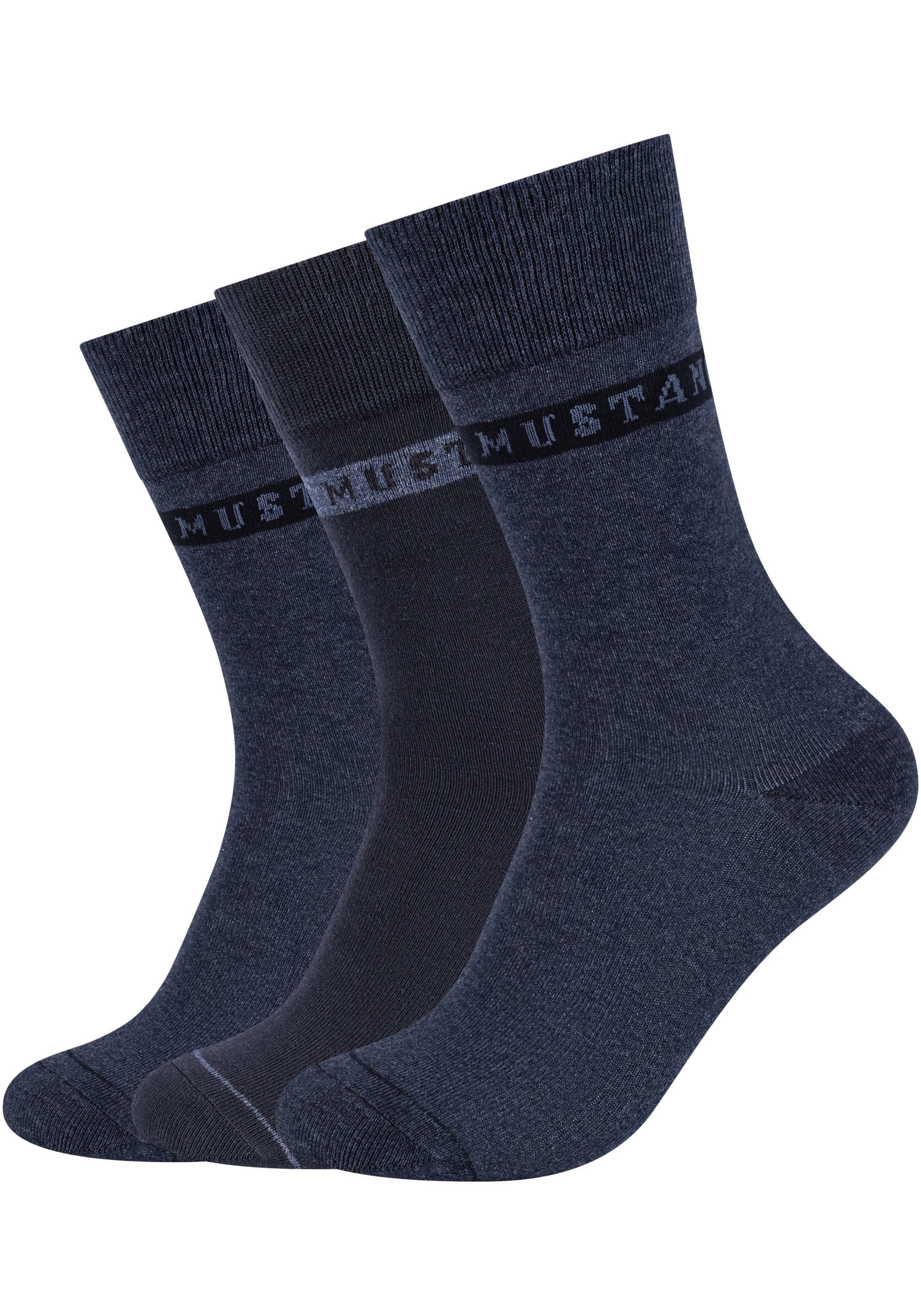 MUSTANG Socken, (6er Pack), mit Weicher und elastischer Komfortbund