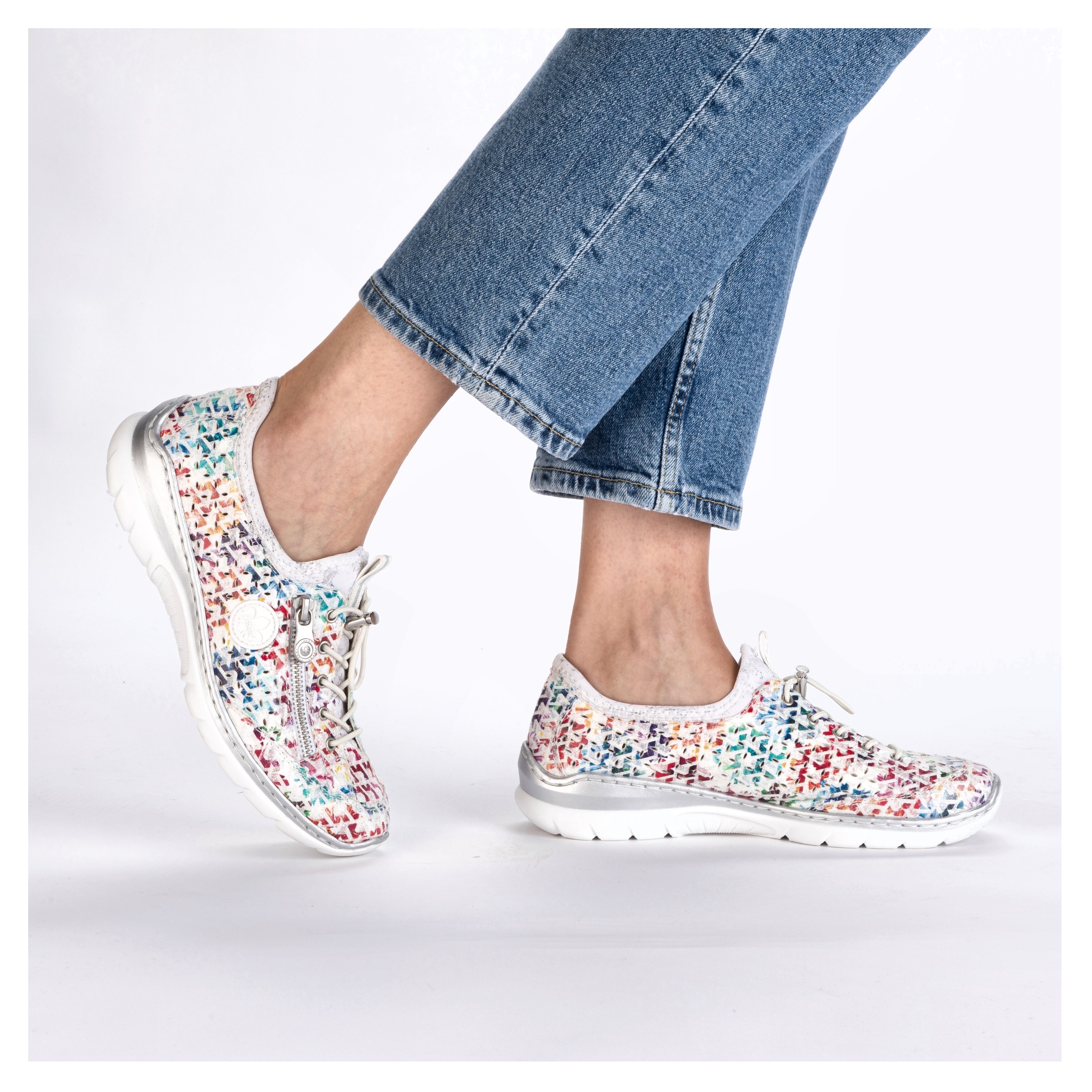 Rieker Slip-On Sneaker  Schlupfschuh, Freizeitsneaker, Halbschuh mit MemoSoft-Ausstattung