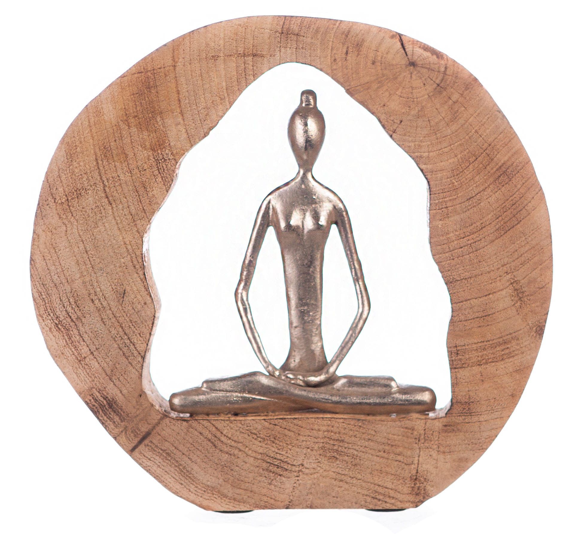 Image of GILDE Dekofigur "Skulptur Health, silber/natur" silberfarben/natur, Aluminium