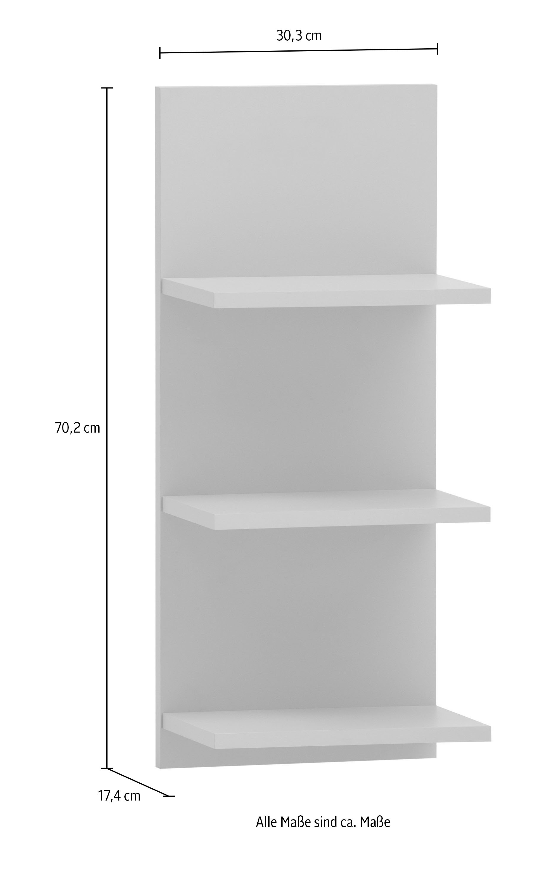 Schildmeyer Étagère murale »Mono, Breite 30 cm« 3 Regalböden