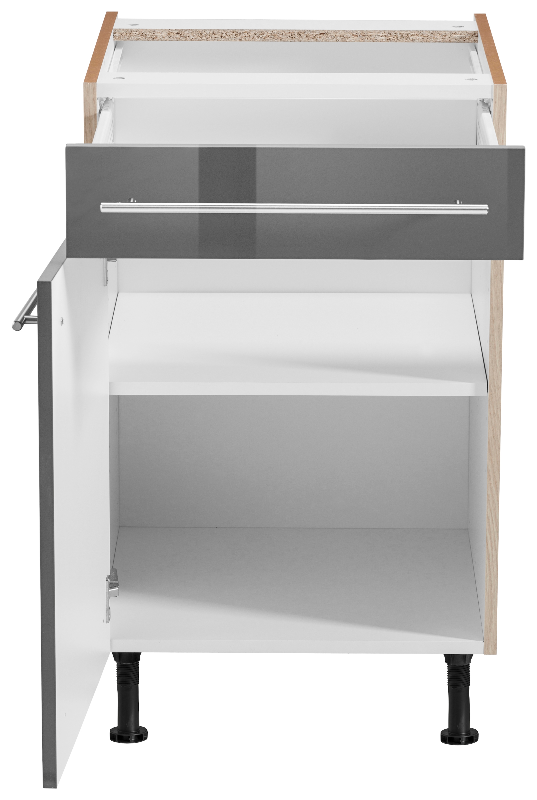 OPTIFIT Unterschrank »Bern«, 50 cm breit, mit Tür und Schubkasten, höhenverstellbare Füsse
