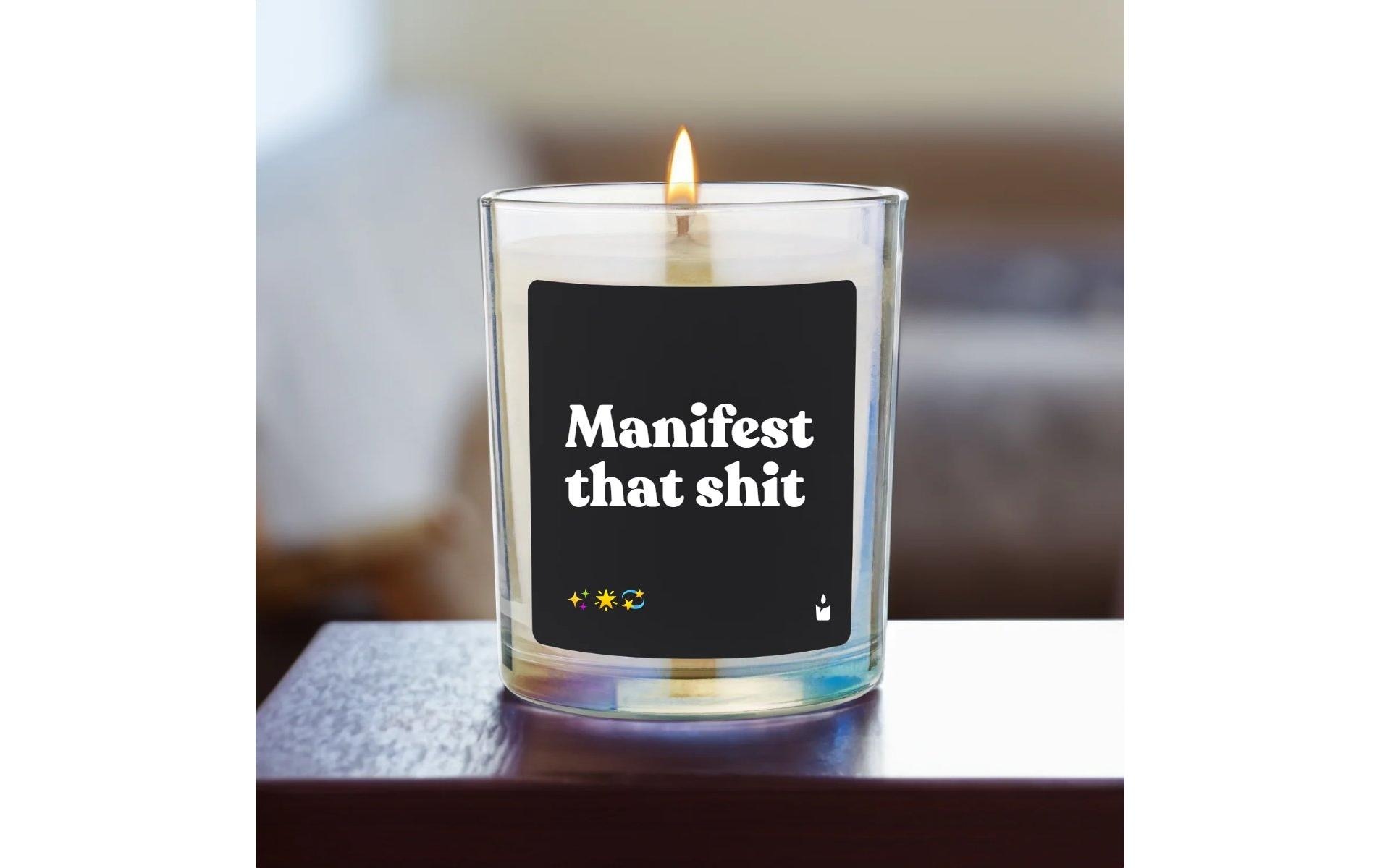   Duftkerze »ChattyCandles Manifest that shit 6,7 x 8 cm«