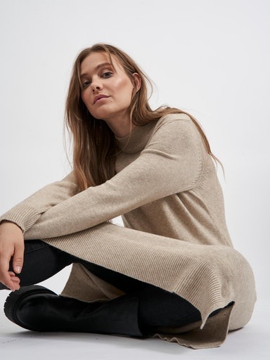 Vila Strickkleid »VIRIL CREW NECK L/S MIDI DRESS - NOOS«