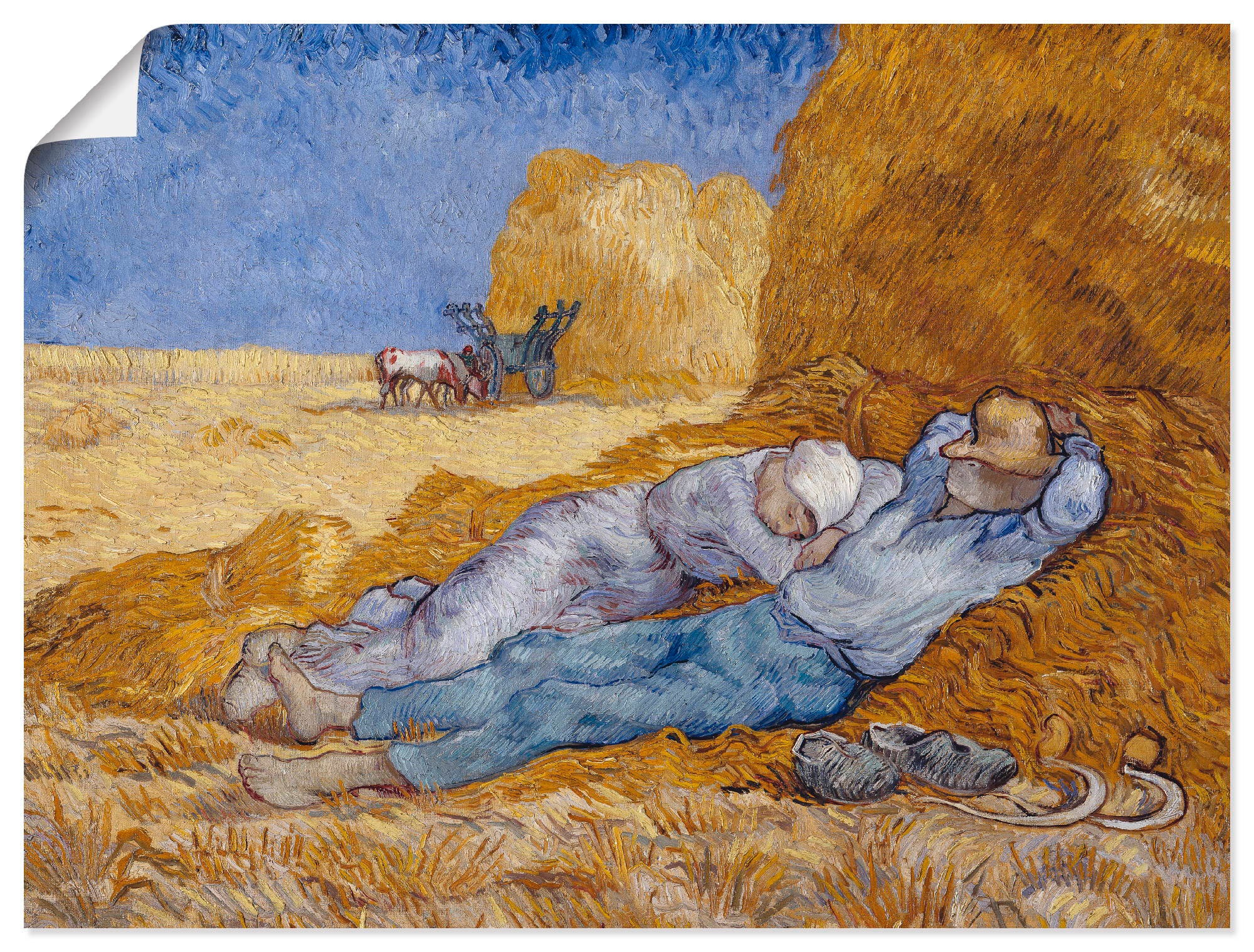 Image of Artland Wandbild »Mittagsrast«, Felder, (1 St.), in vielen Grössen & Produktarten -Leinwandbild, Poster, Wandaufkleber / Wandtattoo auch für Badezimmer geeignet bei Ackermann Versand Schweiz