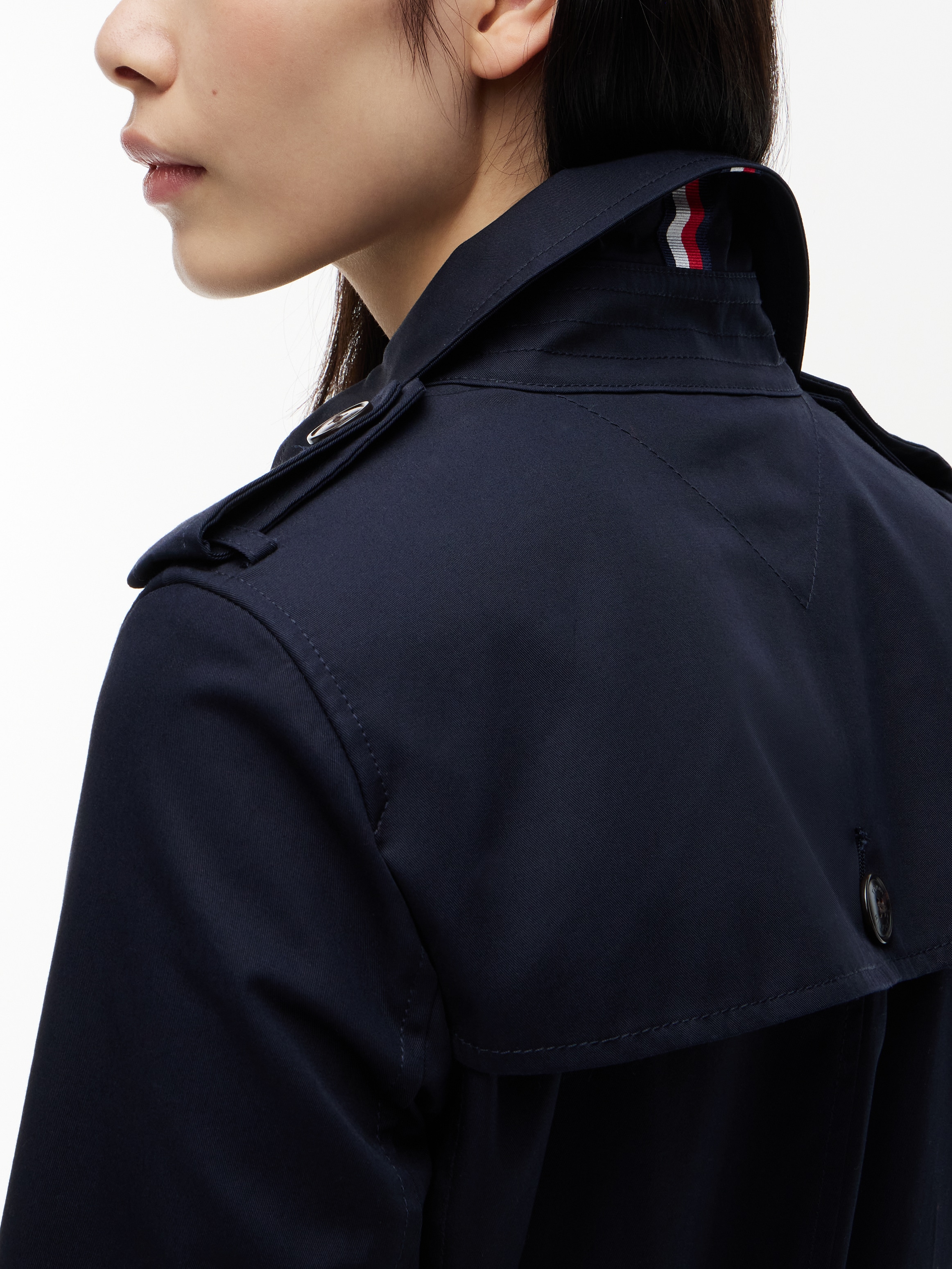 Tommy Hilfiger Veste longue »HERITAGE SINGLE BREASTED TRENCH« avec les détails typiques du trench-coat