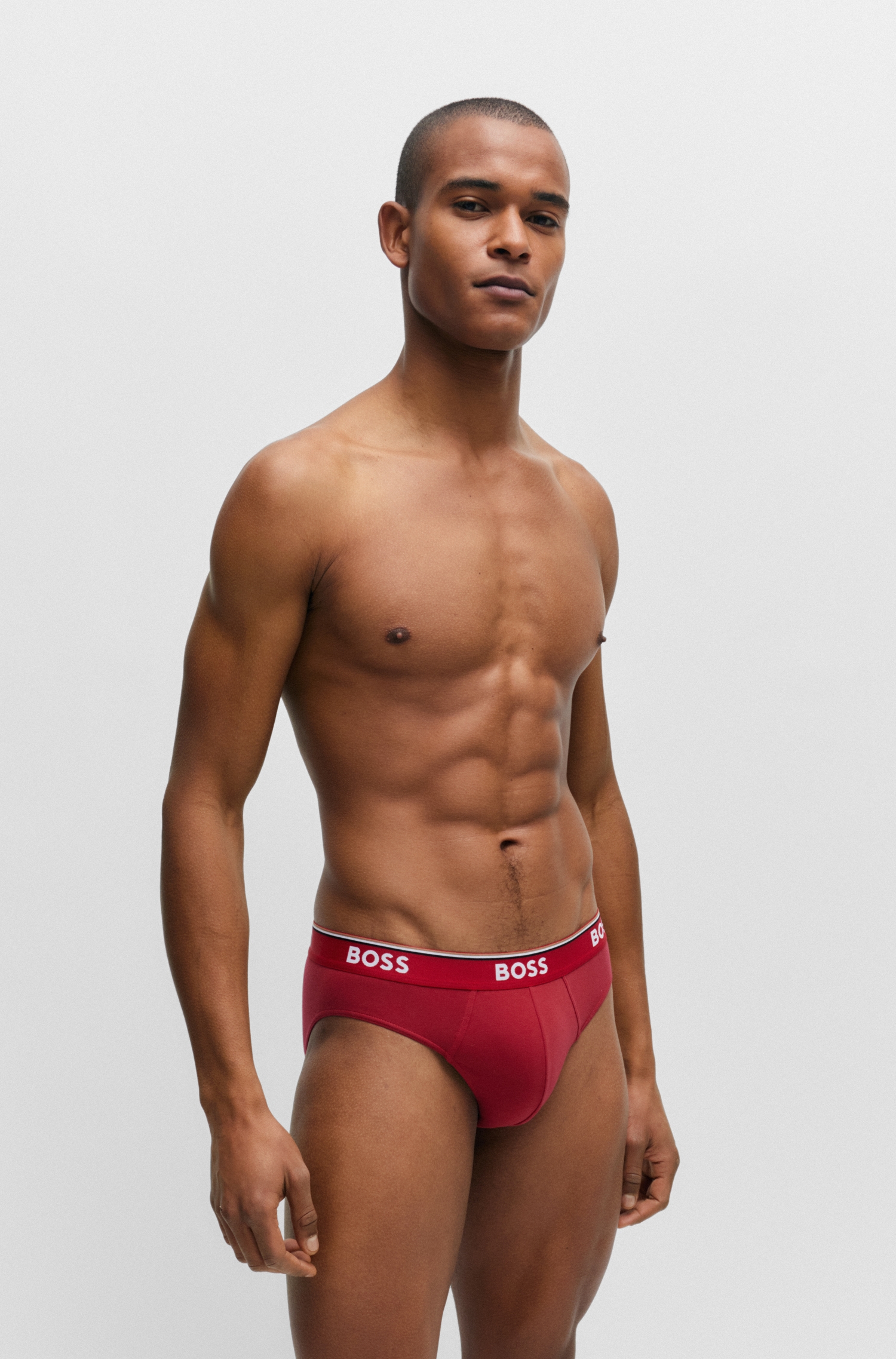 BOSS Slip »Brief 3P Power«, (3 St.), Elastikbund mit Logo