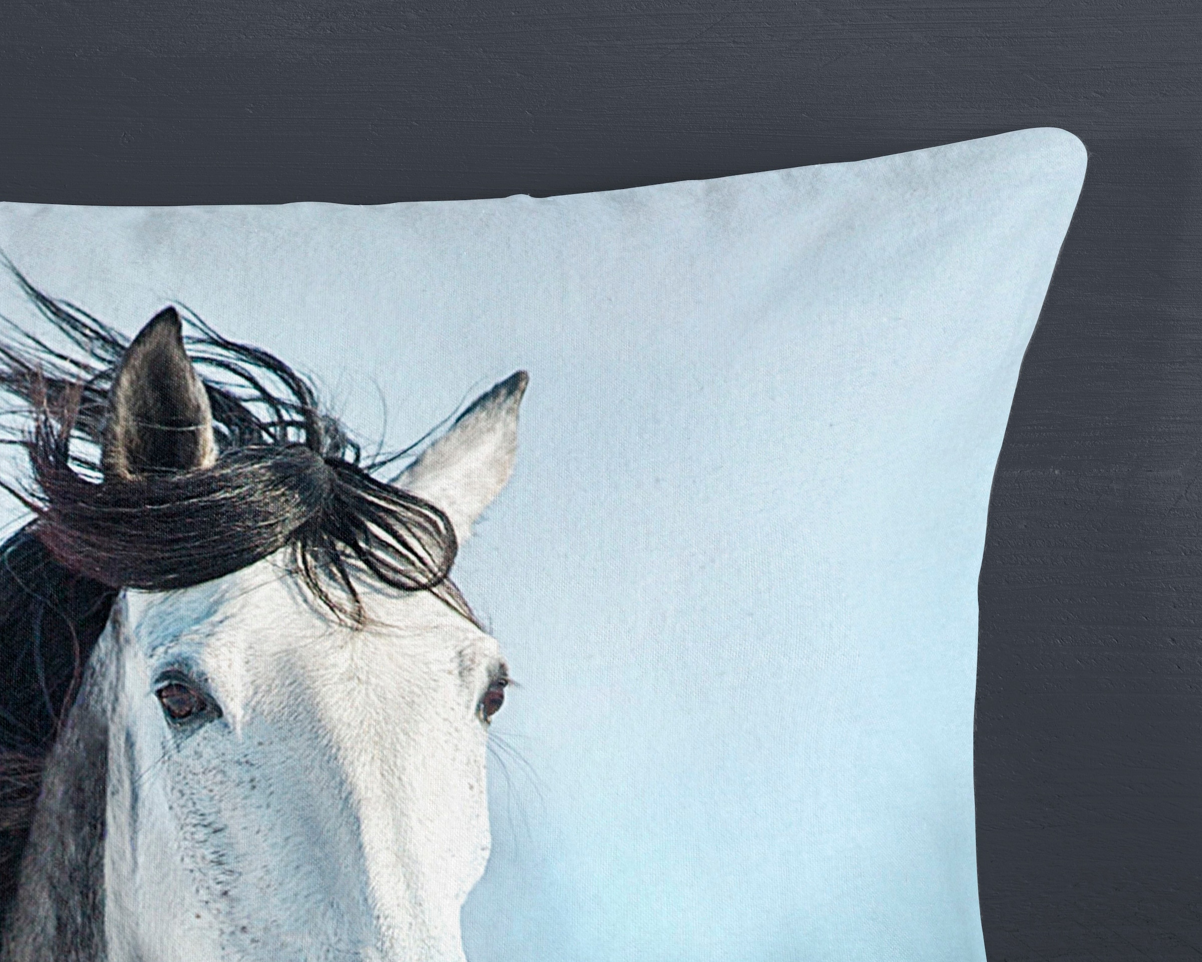 good morning Kinderbettwäsche »Dreamer«, Biber, 135x200, Winter, Warm, Reissverschluss, Wendeoptik, Kind, Pferd