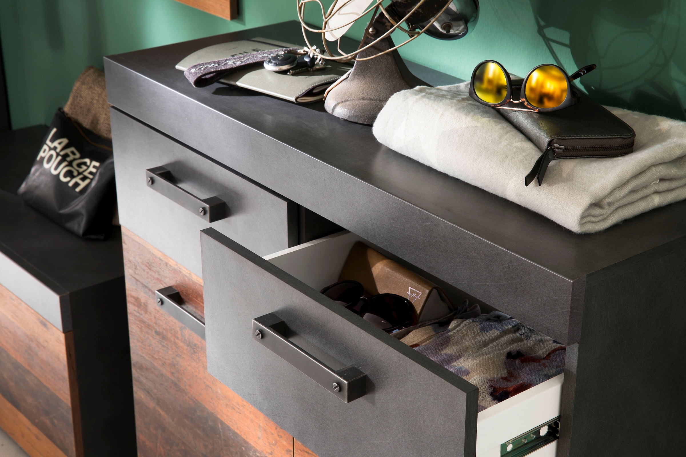 Home affaire Armoire à chaussures »Ilana« Schuhschrank für 16 Paar Schuhe - (B/T/H) 90/34/89 cm