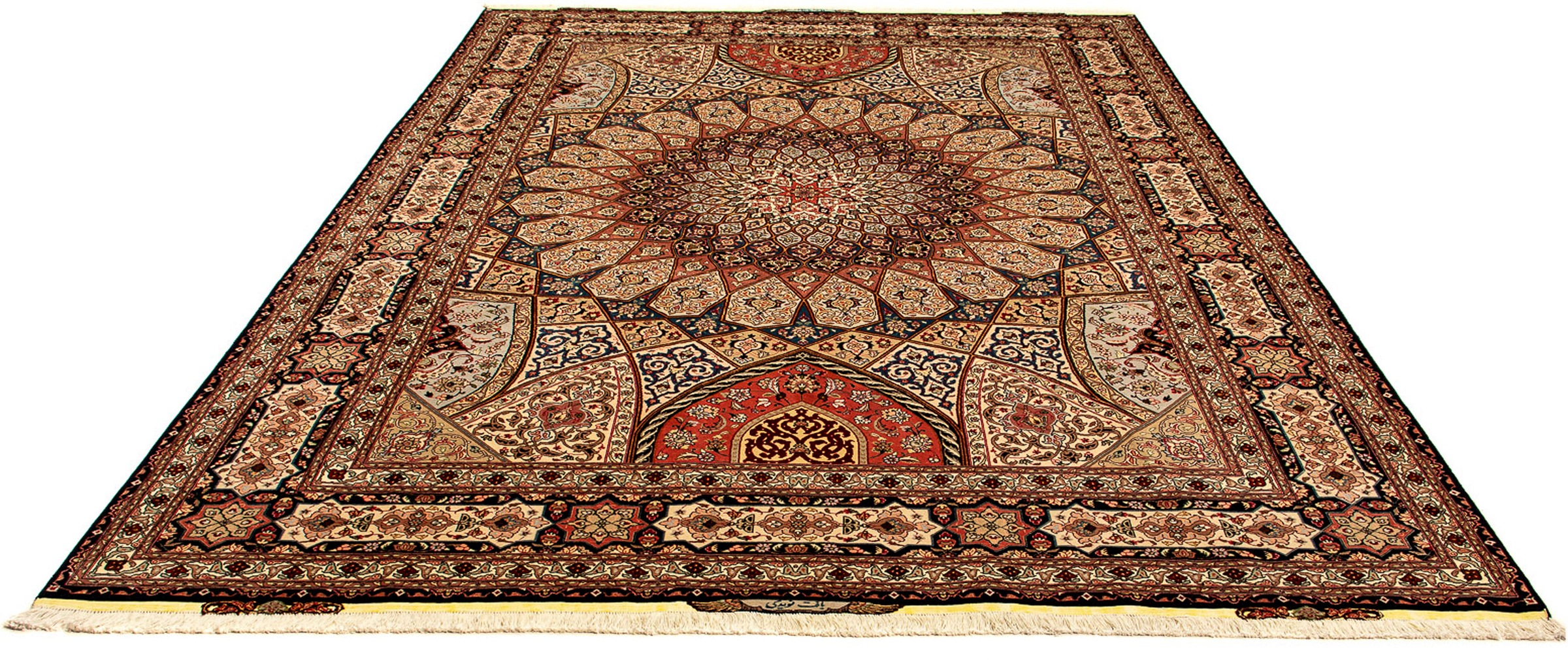 Image of morgenland Orientteppich »Perser - Täbriz - Royal - 343 x 250 cm - mehrfarbig«, rechteckig, 7 mm Höhe, Wohnzimmer, Handgeknüpft, Einzelstück mit Zertifikat bei Ackermann Versand Schweiz