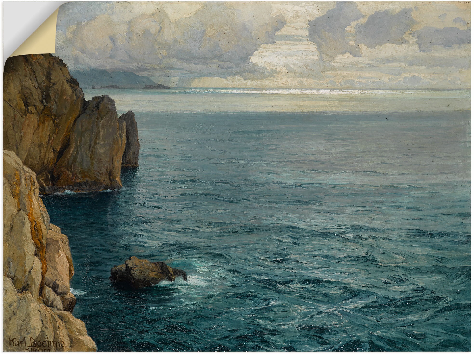 Image of Artland Wandbild »Morgenstimmung auf Capri.«, Meer Bilder, (1 St.), in vielen Grössen & Produktarten - Alubild / Outdoorbild für den Aussenbereich, Leinwandbild, Poster, Wandaufkleber / Wandtattoo auch für Badezimmer geeignet bei Ackermann Versand Schweiz