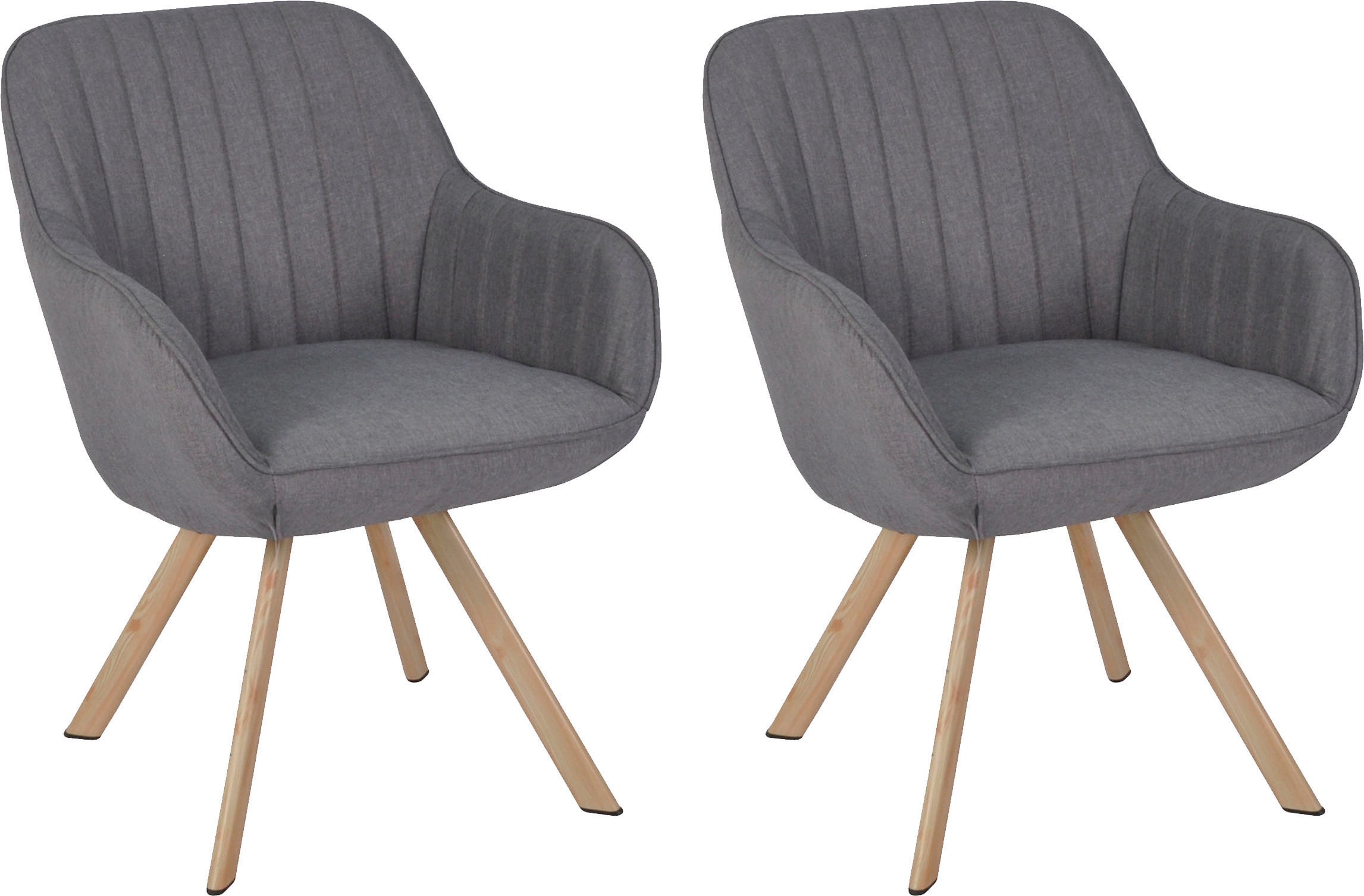 Image of Homexperts Esszimmerstuhl »Carlo«, (Set), 2 St., Webstoff, mit Drehfunktion und Bezug in Webstoff bei Ackermann Versand Schweiz