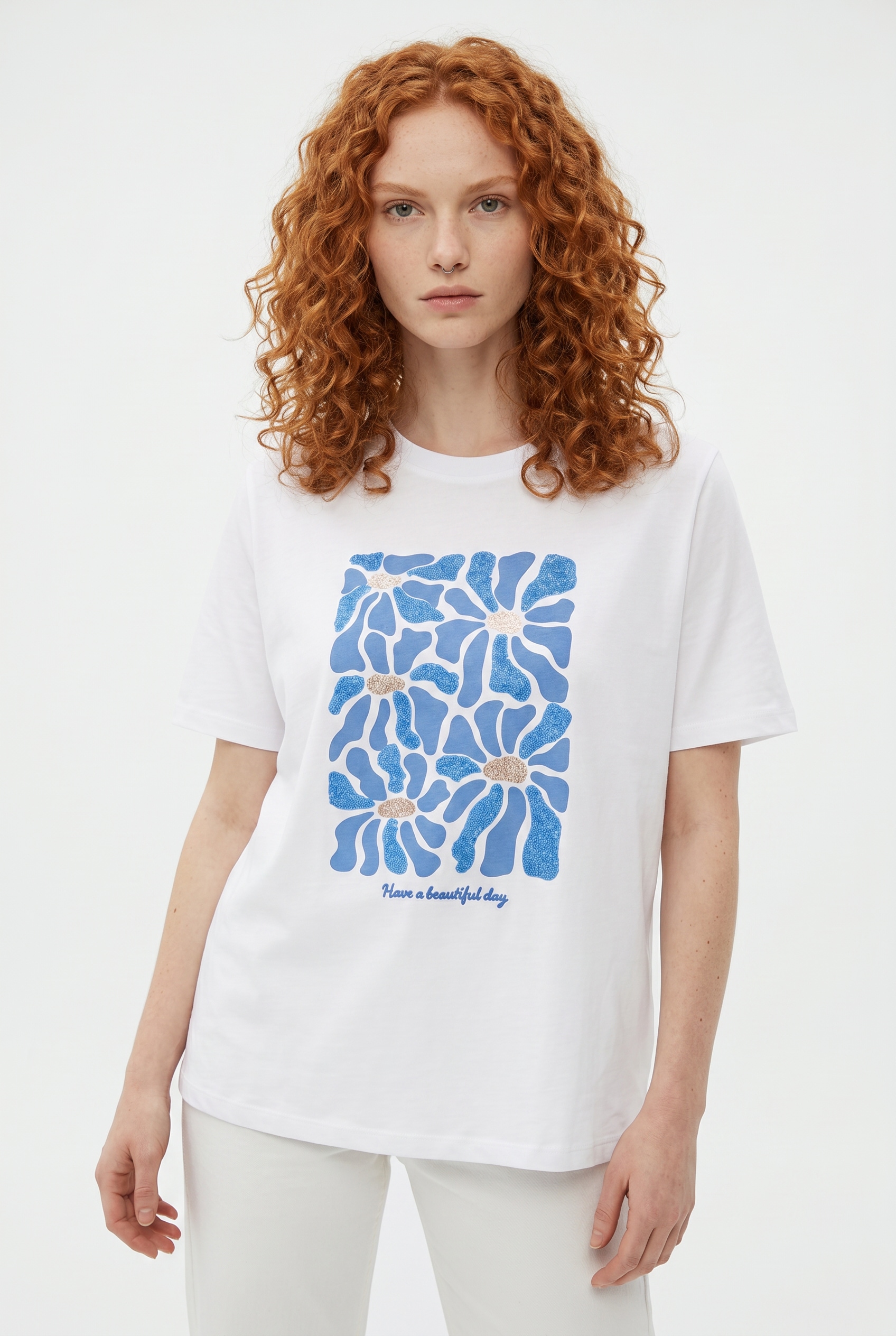 Image of ONLY CARMAKOMA Rundhalsshirt "CARALBERTE LIFE S/S BOXY TEE JRS"