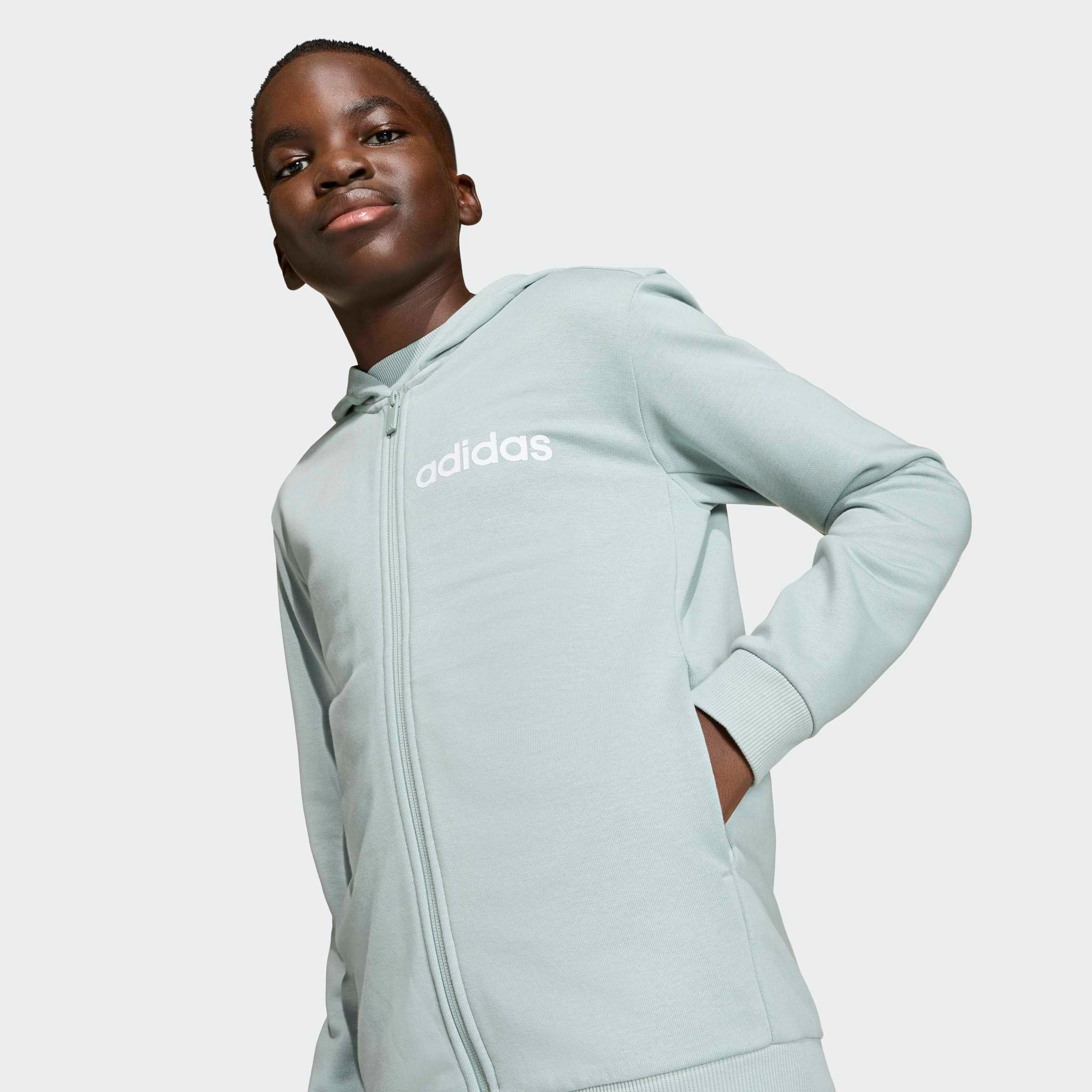 adidas Sportswear Combinaison d'entraînement »ESSENTIALS KINDER« 2 pièces zweiteilig, aus Baumwolle und Polyester, weiches French Terry