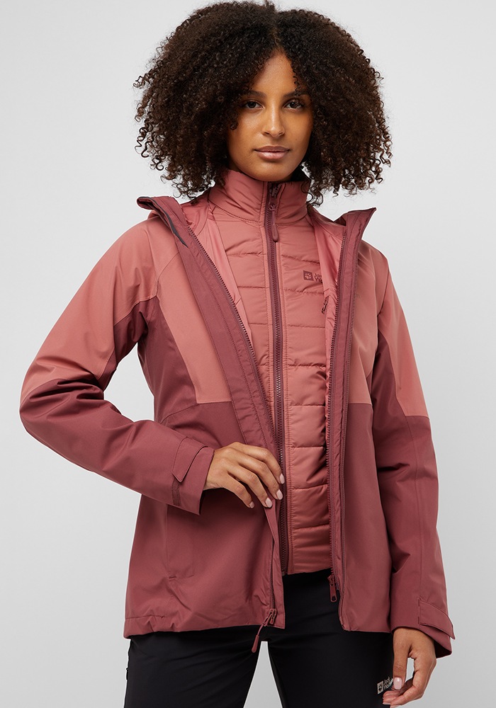 Jack Wolfskin Veste fonctionnelle 3 en 1 »GLAABACH 3IN1 JKT W« mit Kapuze