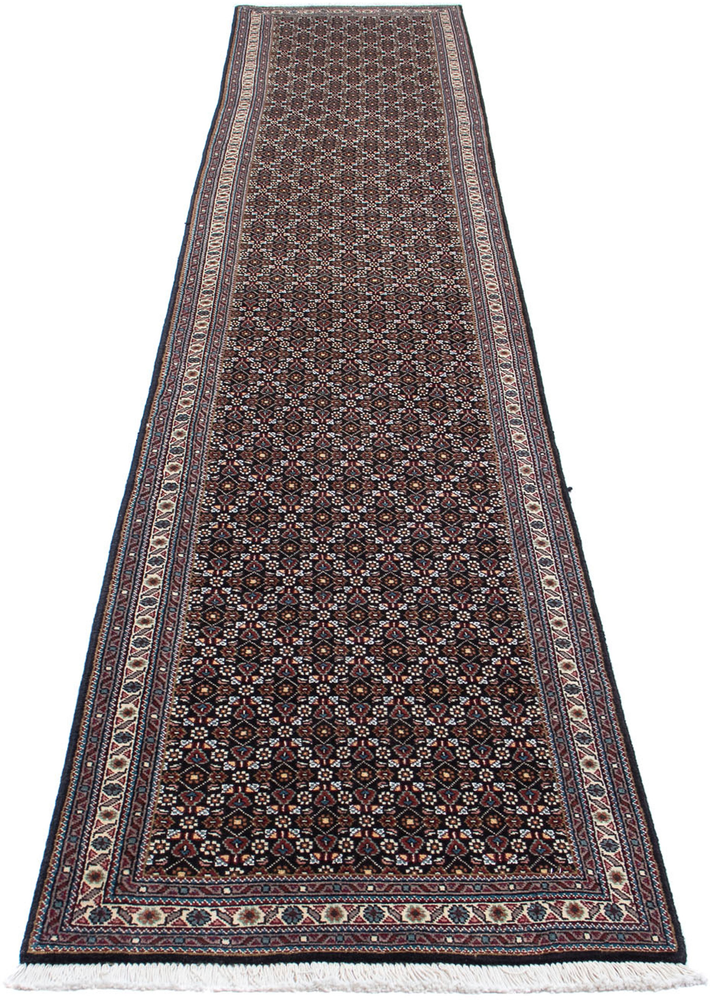 Image of morgenland Orientteppich »Perser - Täbriz - 392 x 67 cm - grau«, rechteckig, 10 mm Höhe, Wohnzimmer, Handgeknüpft, Einzelstück mit Zertifikat bei Ackermann Versand Schweiz