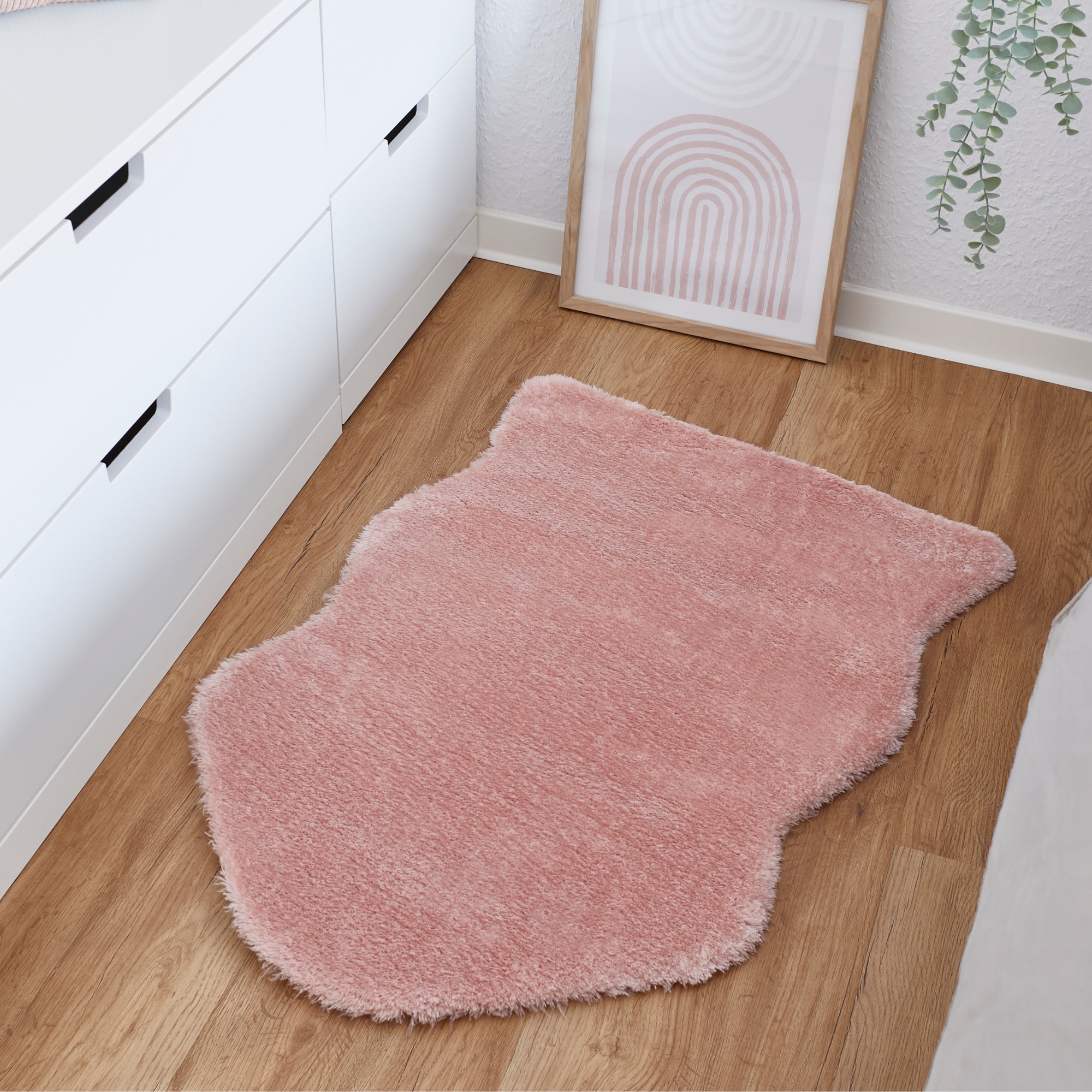 Andiamo Fellteppich "Lamm Fellimitat" fellförmig 20 mm Höhe Kunstfell, besonders weich durch Microfaser, Kudenliebling