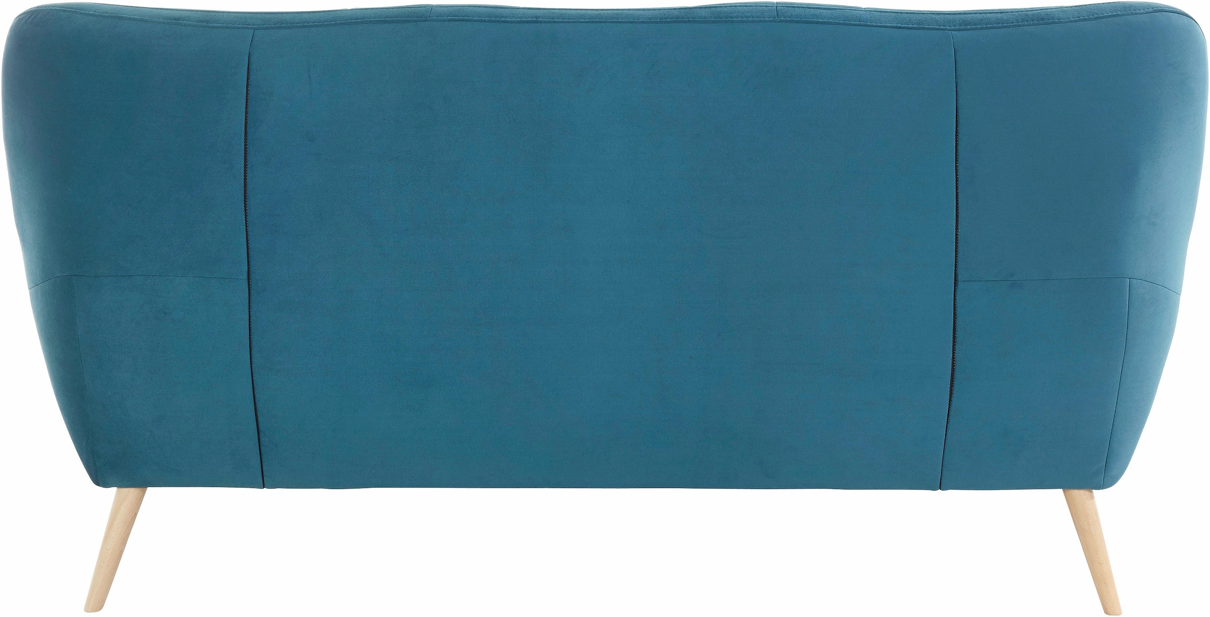 exxpo - sofa fashion 3-Sitzer »Scandi, bequem, aufwendige Rückenpolsterung für mehr Sitzkomfort«, aktuelle Farben in hochwertigen Bezugsqualitäten, Holzfuss
