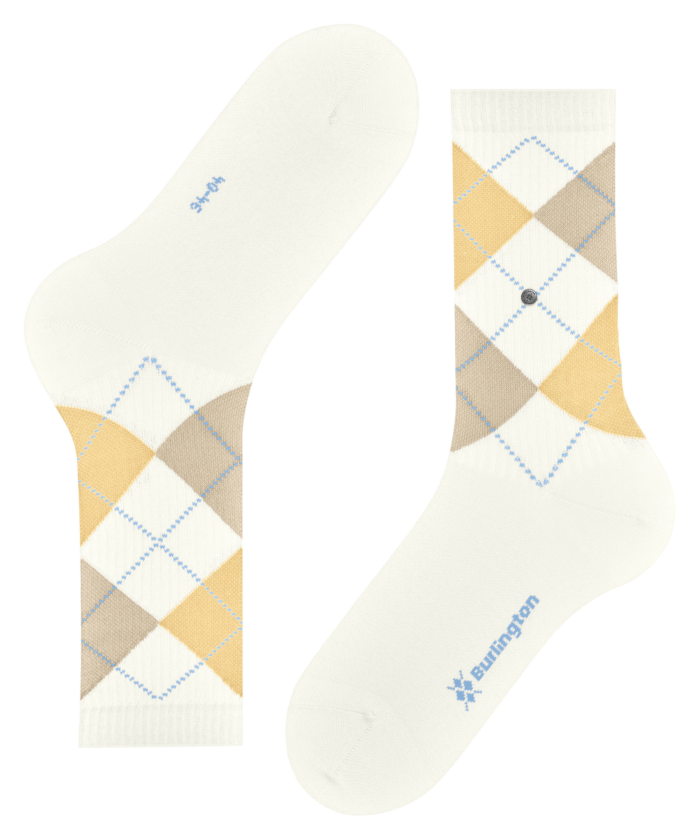 Burlington Socken »Rib Court« Einheitsgrösse 40-46, Argyle-Muster, feine Rippenstruktur