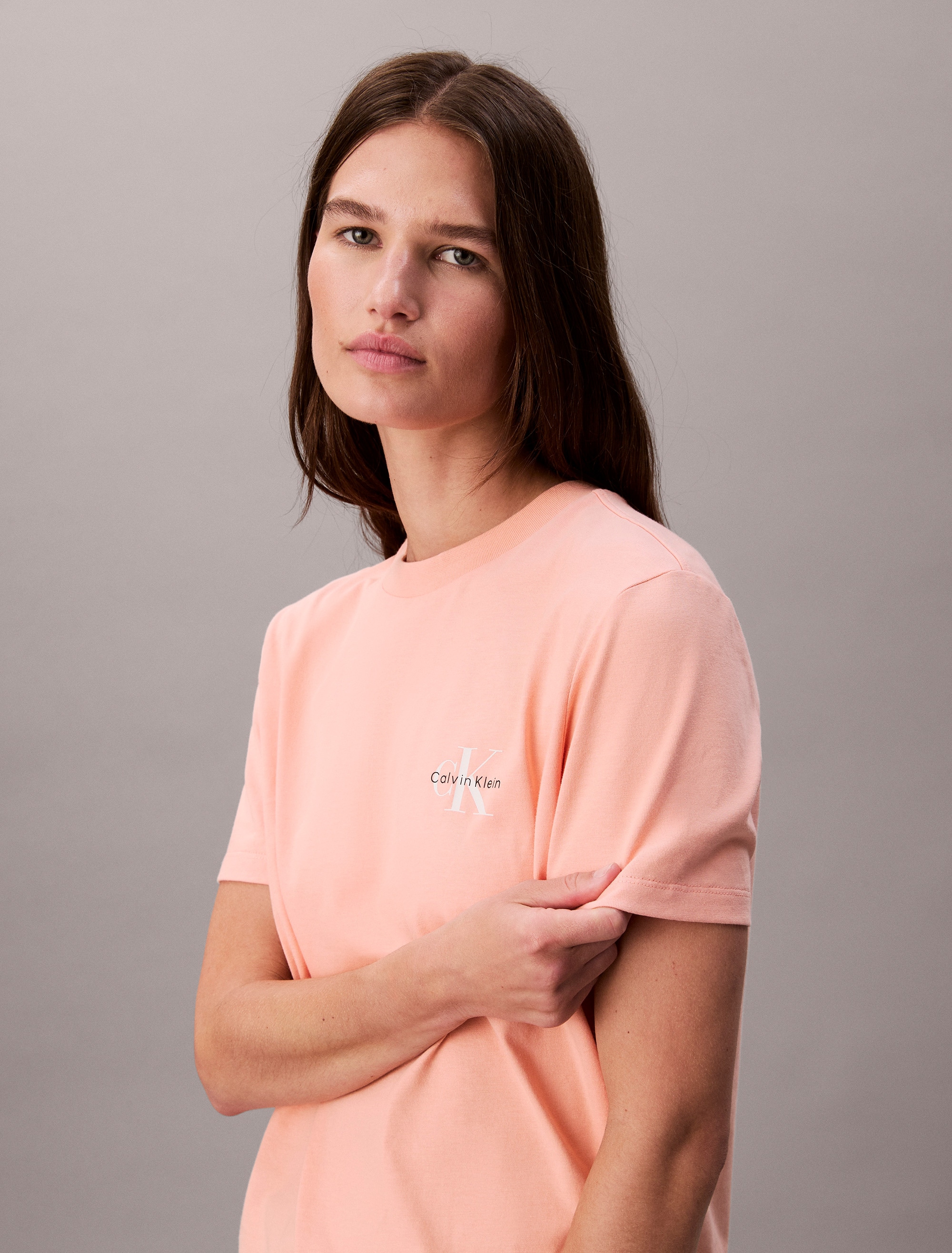 Calvin Klein Jeans T-Shirt »A- Logo CN 2 Pack Tee«, (Packung, 2er-Pack), Mit Rundhalsausschnitt