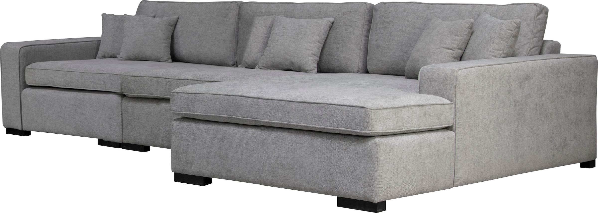 Home affaire Ottomane »Skara L-Form« Lounge-Sofa mit Federkernpolsterung, in vielen Bezugsvarianten