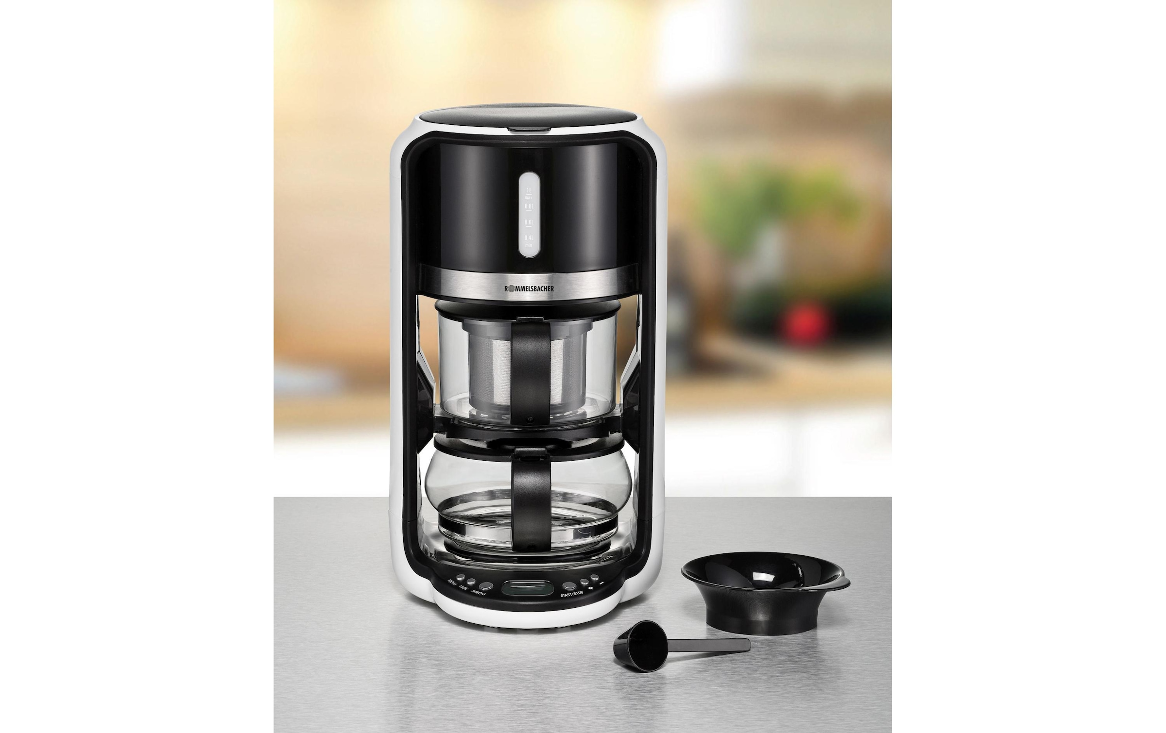 Rommelsbacher Wasser-/Teekocher »»TA 1200 Schwarz««, 1200 W, Lieferung mit passendem CH-Fixadapter