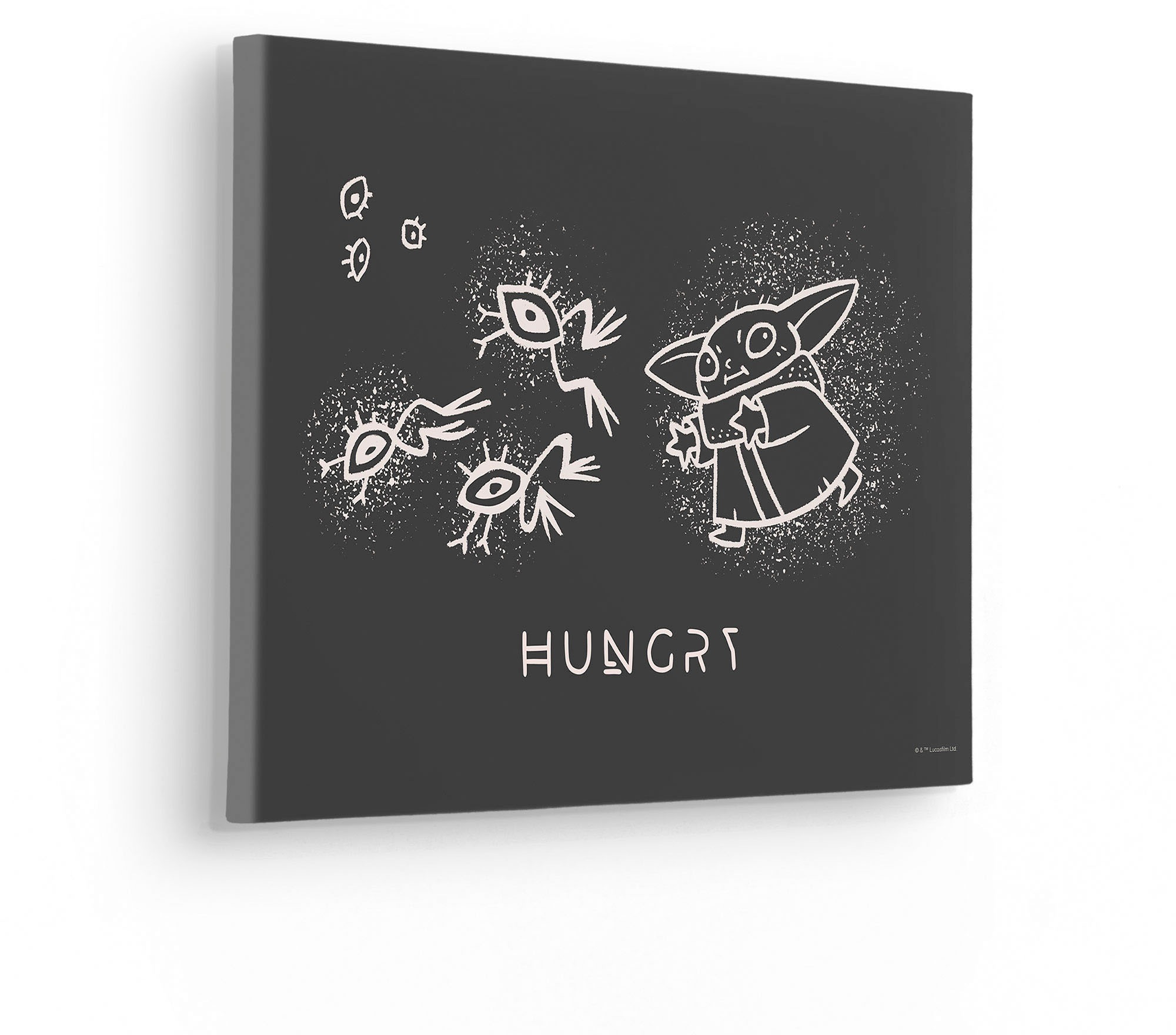 Komar Leinwandbild »The Mandalorian Grogu Snackin' - Grösse 40 x 30 cm«, Disney, (1 St., 40 x 30 cm (Breite x Höhe), Keilrahmenbild mit Echtholzrahmen, Kinderzimmer