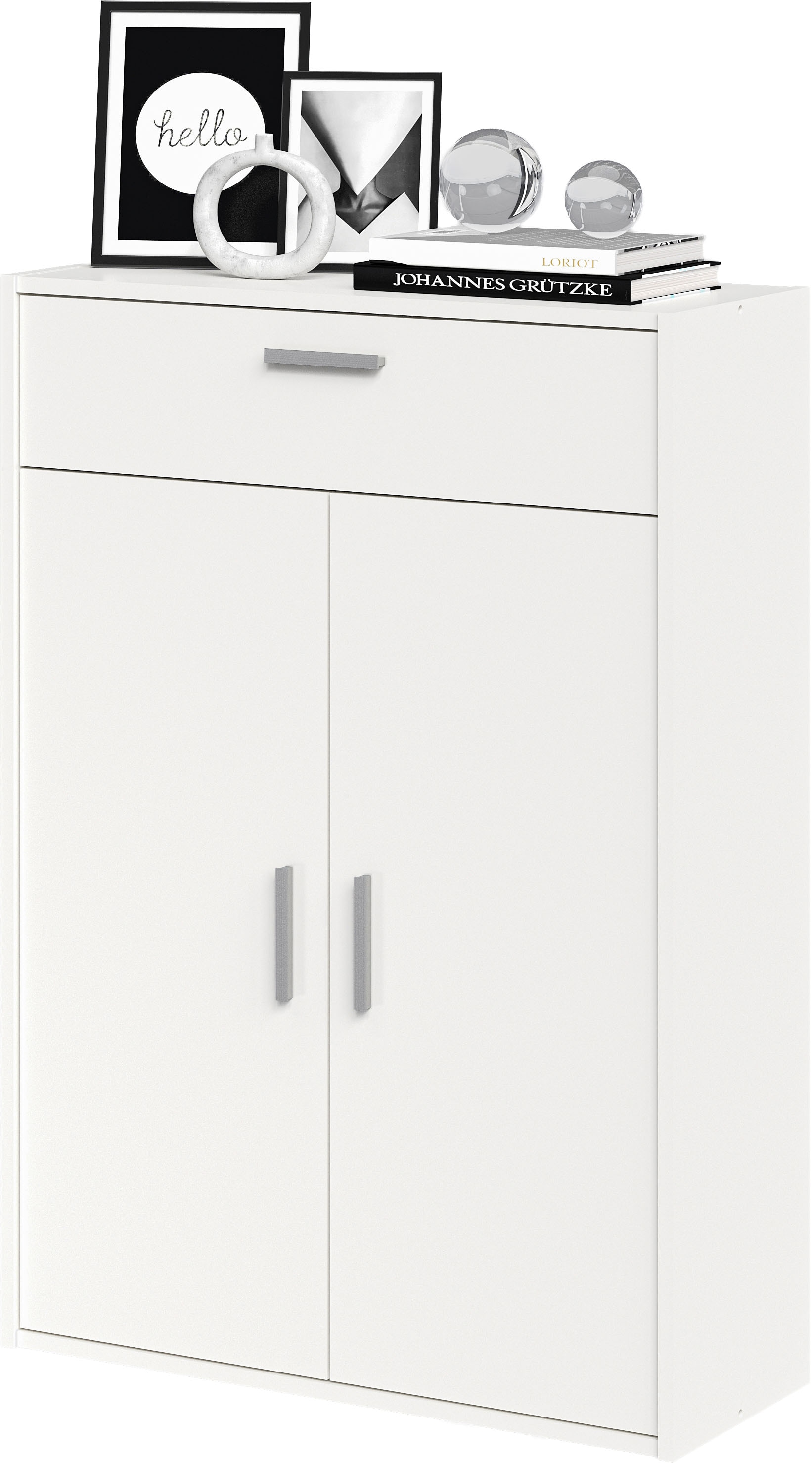 Image of FMD Mehrzweckschrank "Bitz" mit variabel einsetzbaren Einlegeböden, mit wechselbarem Türanschlag