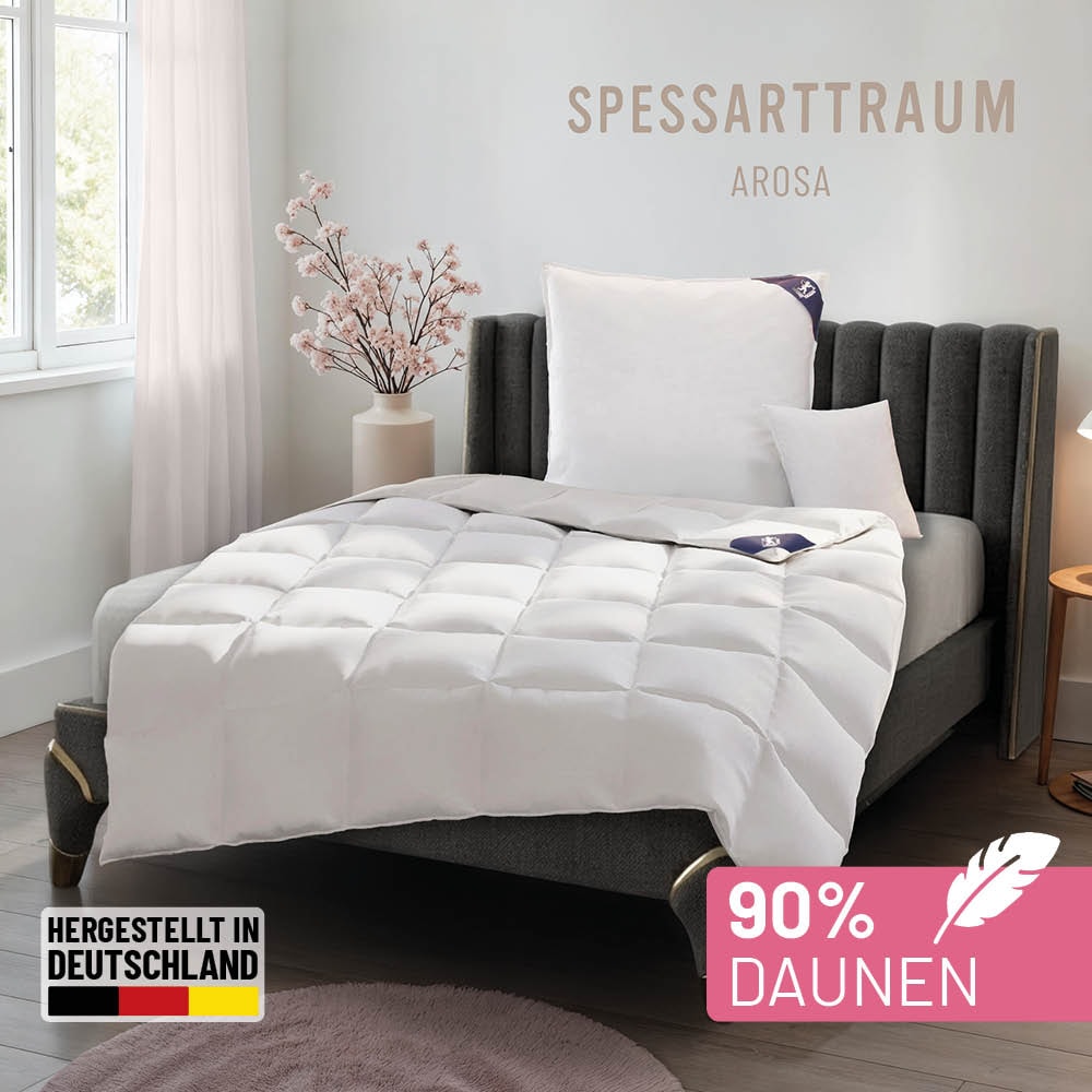 Image of SPESSARTTRAUM Daunenbettdecke "Arosa Bettdecke min 135x200 cm & weitere Grössen" leicht Füllung 90% Daunen & 10% Federn 1 Stk. tlg. Bettdecke Winter, Sommer, Made in Germany