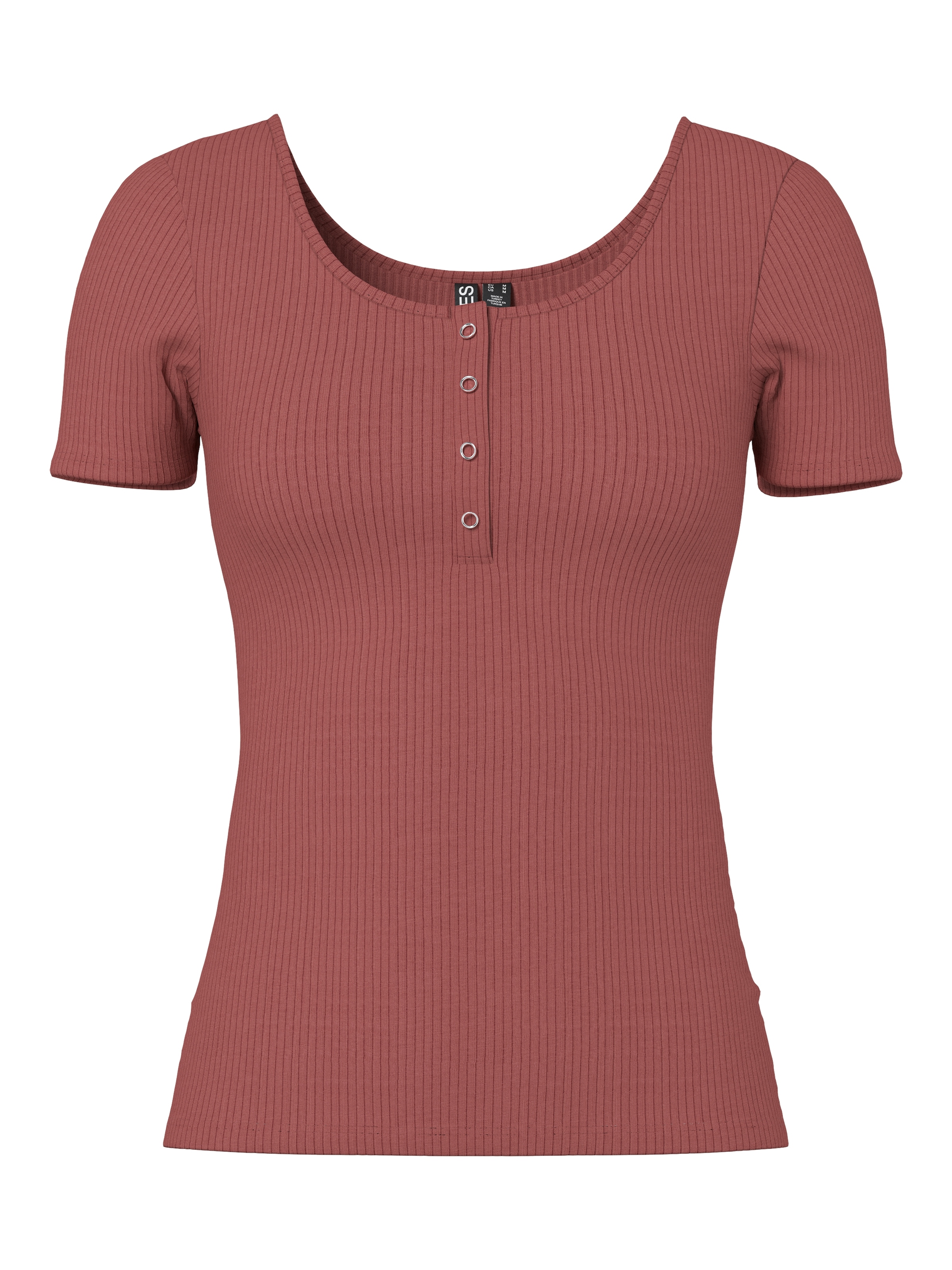 pieces T-shirt à manches courtes »PCKITTE SS TOP NOOS BC« Baumwollmischung, slim fit