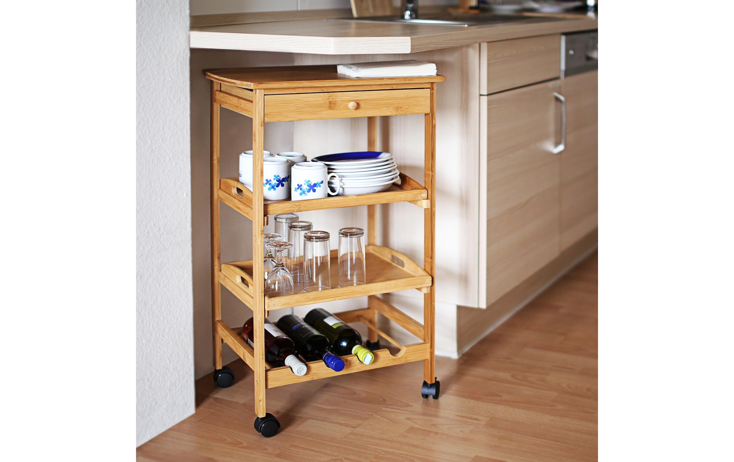 relaxdays Chariot de cuisine »James 80.5 x 50 x 37 cm«