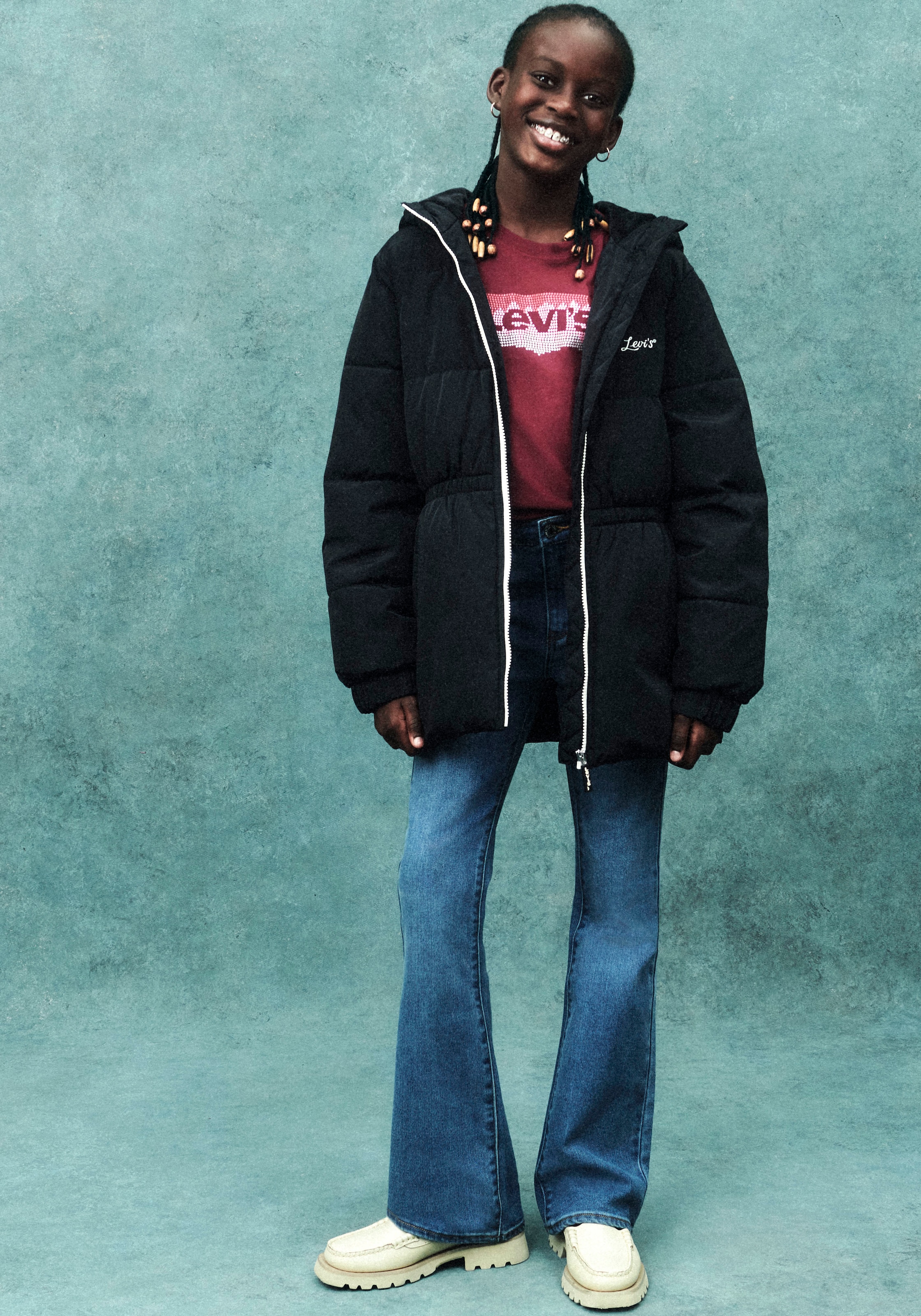 Levi's® Kids Winterjacke »LVG THIGH LENGTH PUFFER«, mit Kapuze, for GIRLS