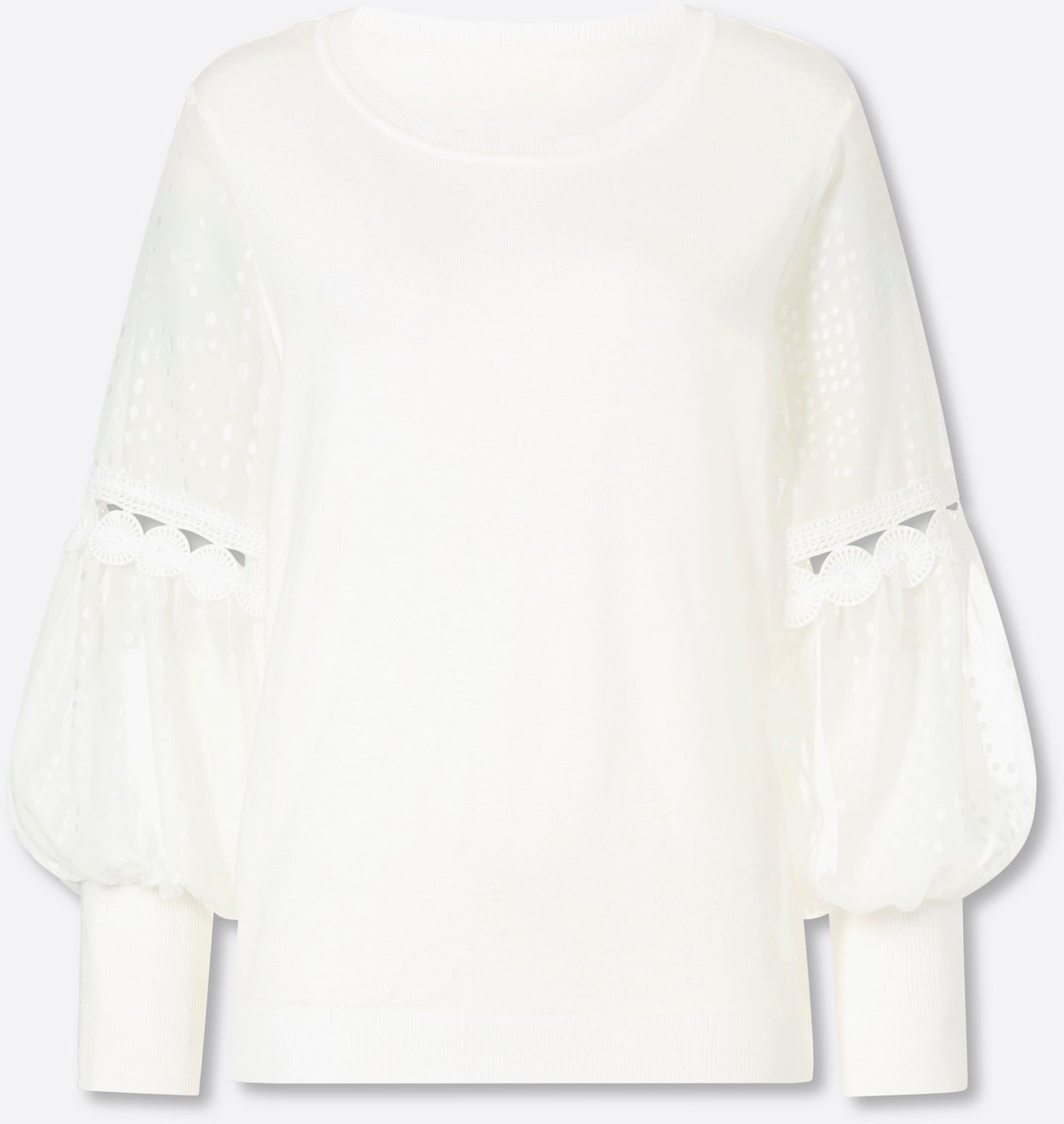 Lady Pull à col rond »Feinstrick-Pullover«
