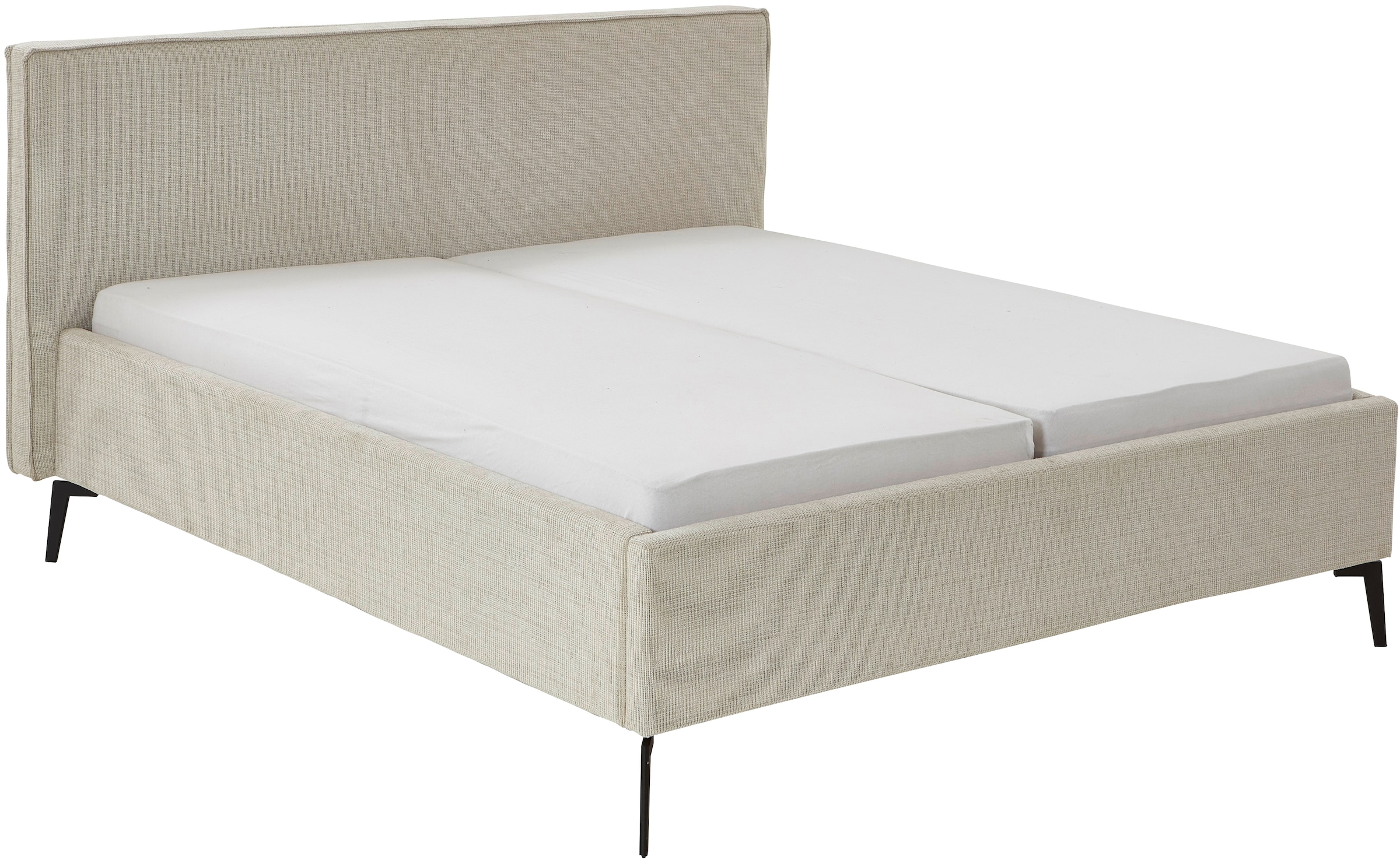 meise.möbel Polsterbett »Riva II« mit schwarzen Metallfüssen, wahlweise mit Bettkasten