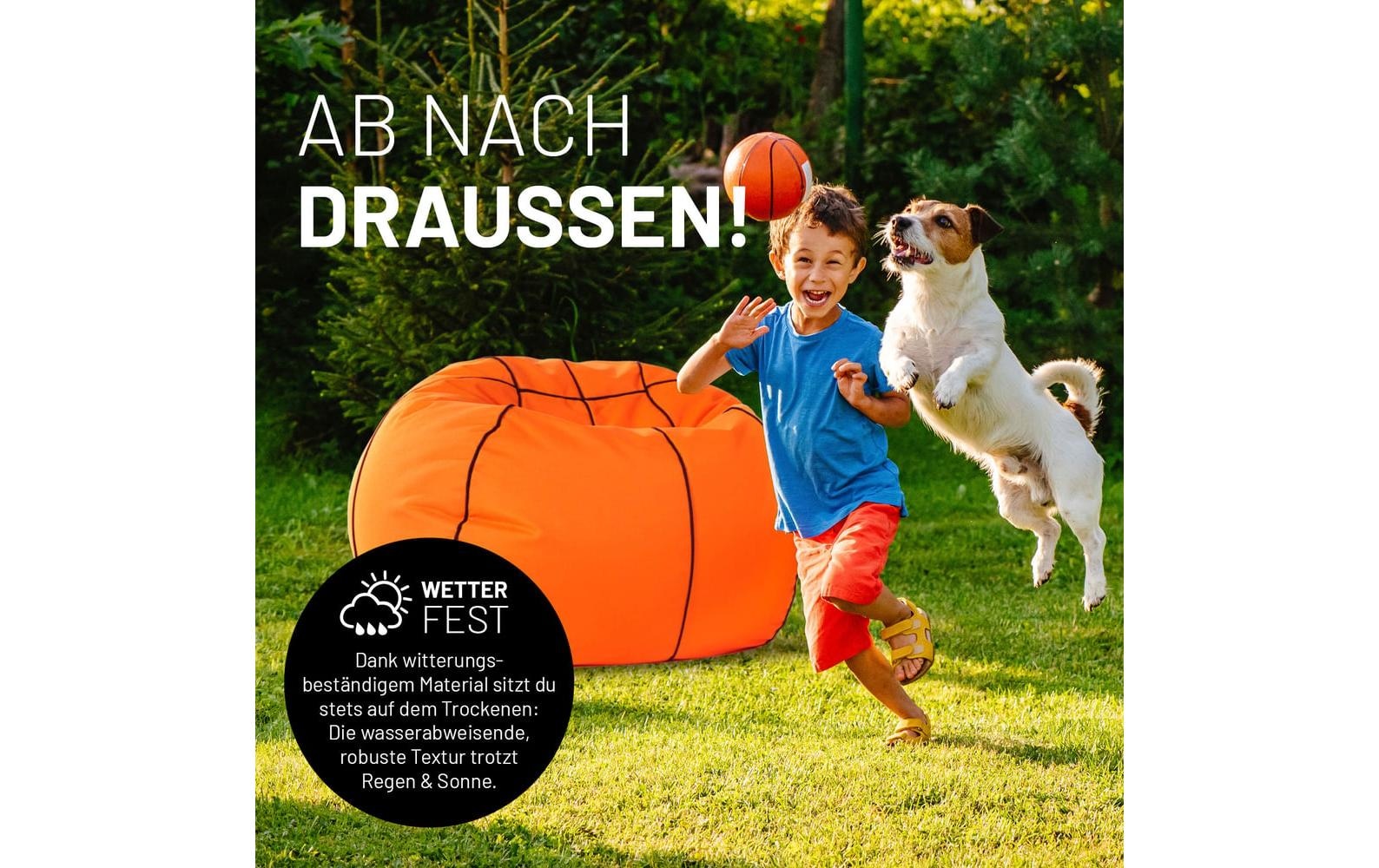 Lumaland Sitzsack »Lumaland Sitzsack Basketball 170 L, Orange«