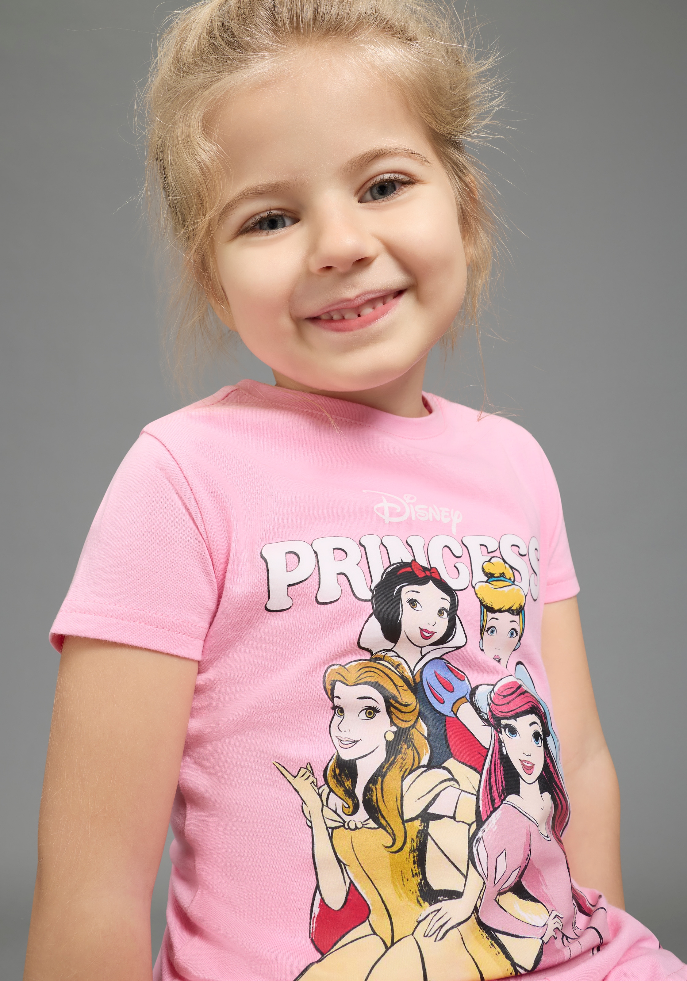 KIDSWORLD T-shirt & short »PRINCESS 2tlg. Set: Scheewitttchen, Ariel & Freundinnen - Disney« Ensemble, 2 pièces en coton, matière Single Jersey