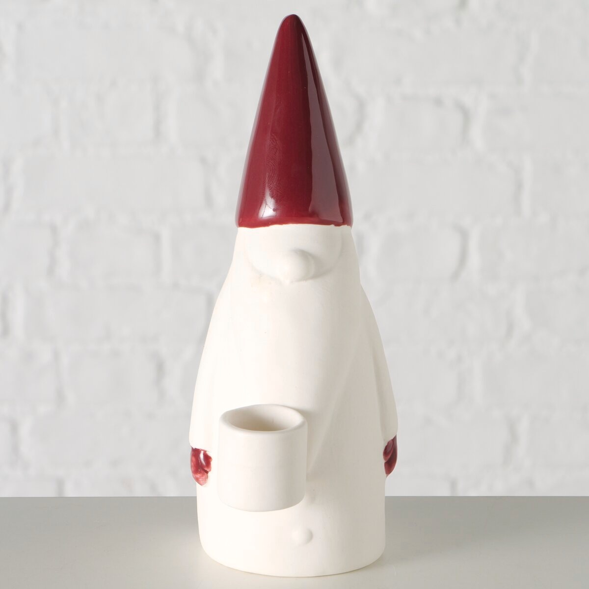 GOODproduct Kerzenleuchter »Gefo, zwei verschiedene Höhen« Zweiteiliges Set im festlichen Weihnachtsmann-Design