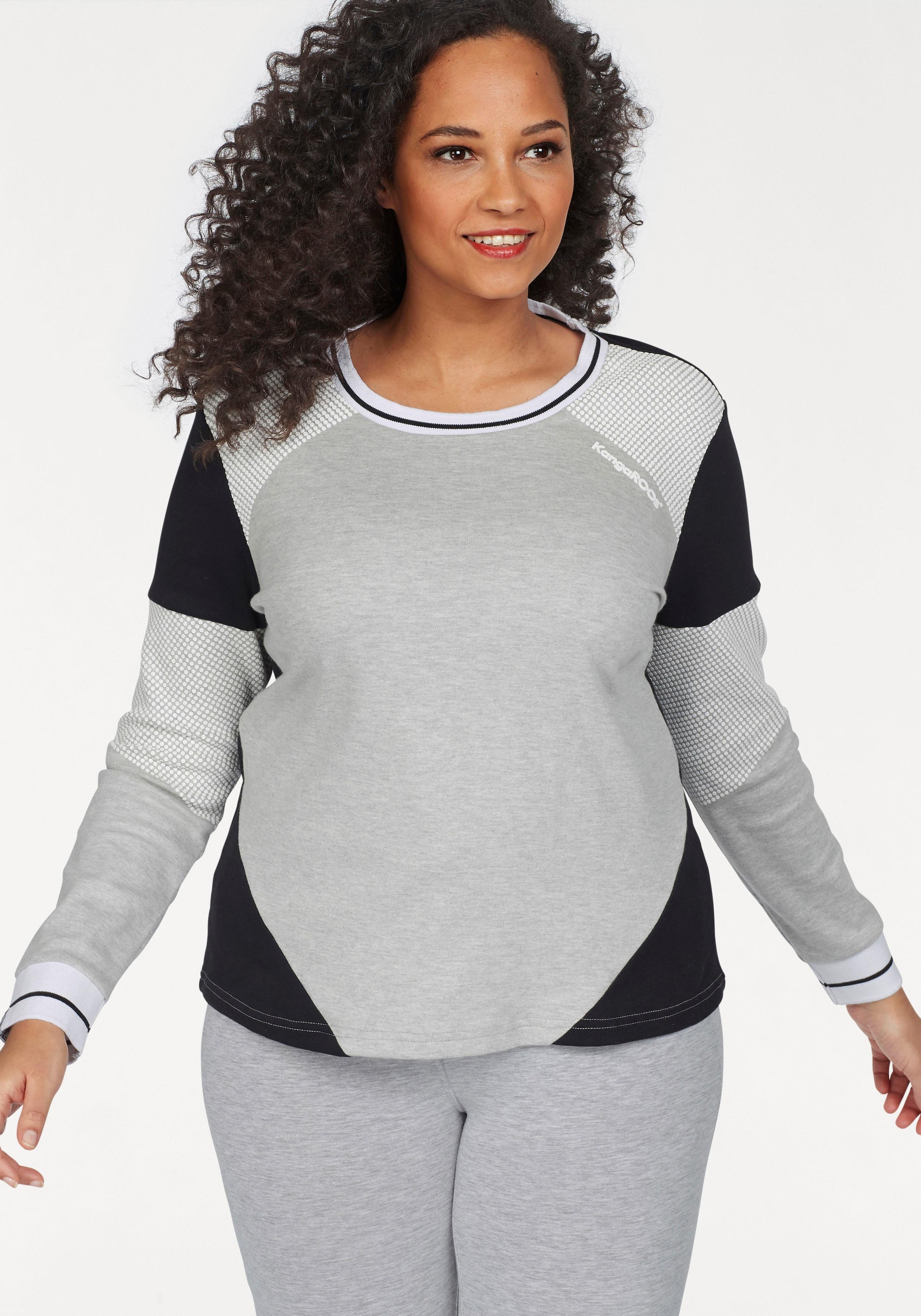 Sweatshirt, im Colorblocking-Design mit Pünktchen