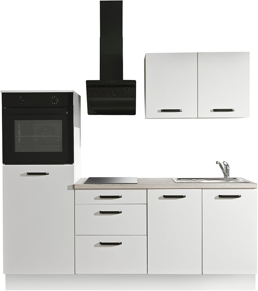 wiho Küchen Kitchenette »Compact« Largeur 210 cm, éventuellement avec appareils (sans réfrigérateur)