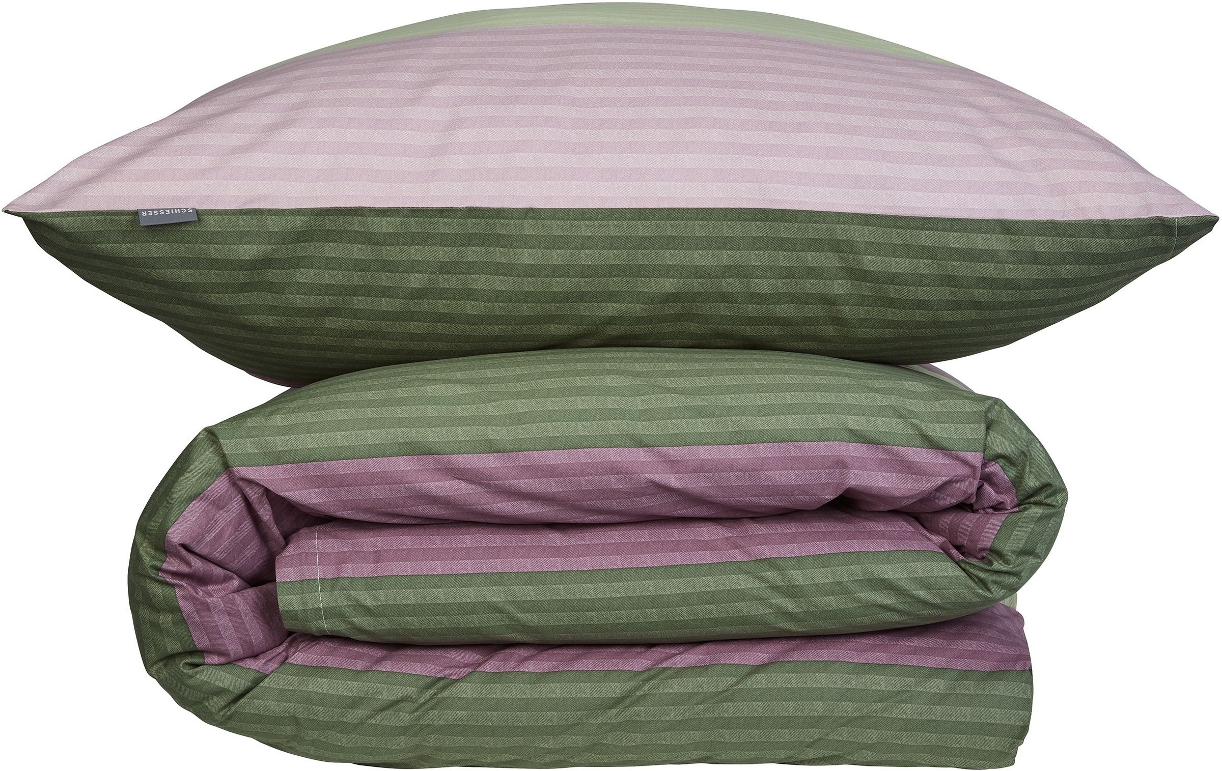 Image of Schiesser Wendebettwäsche "Vendi aus weicher Baumwolle mit lebhaften Streifen" 2 Stk. OEKO-TEX MADE IN GREEN