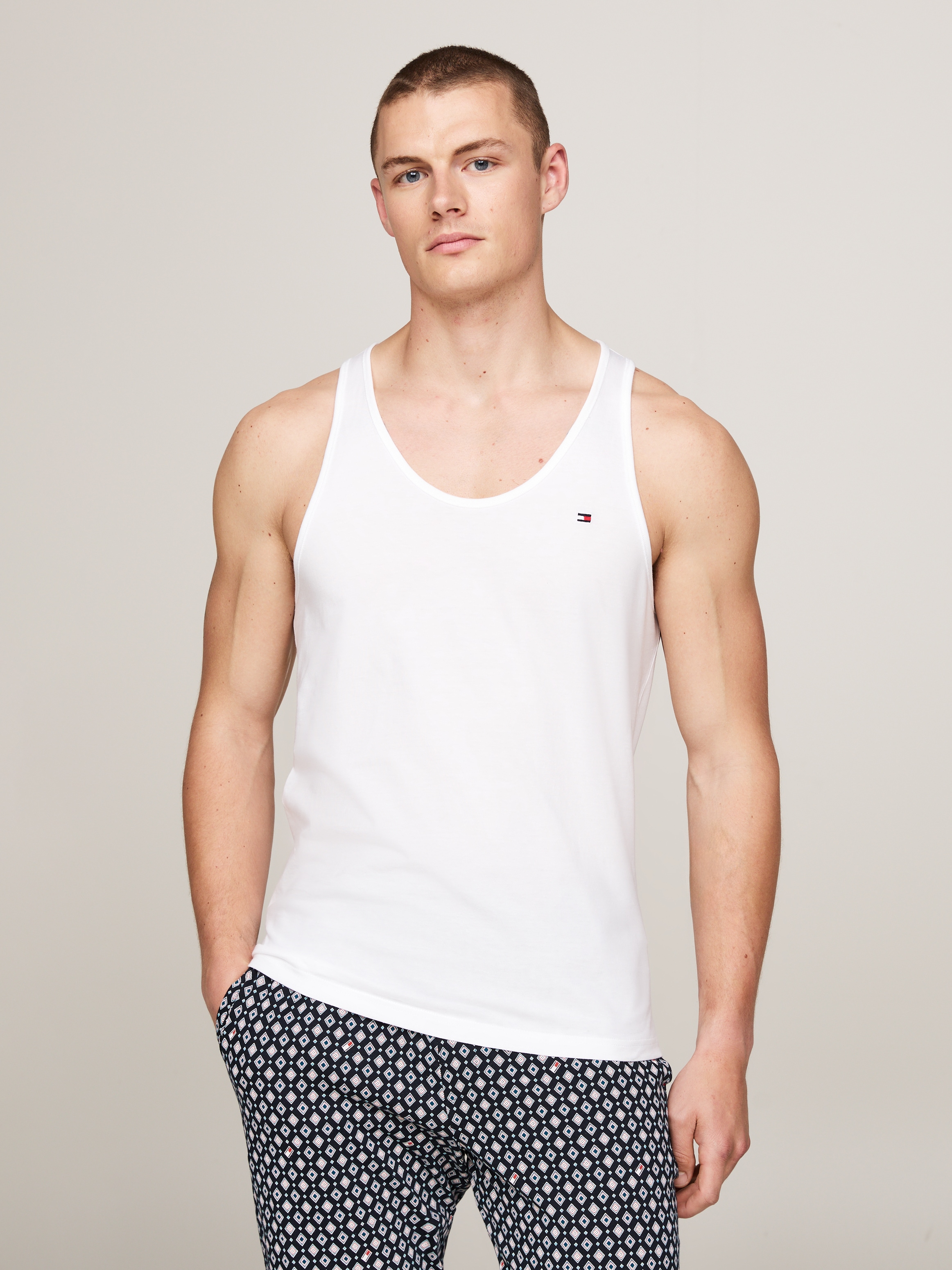 Tanktop »3P TANK TOP«, (Packung, 3 tlg., 3er), mit Logo-Stickerei